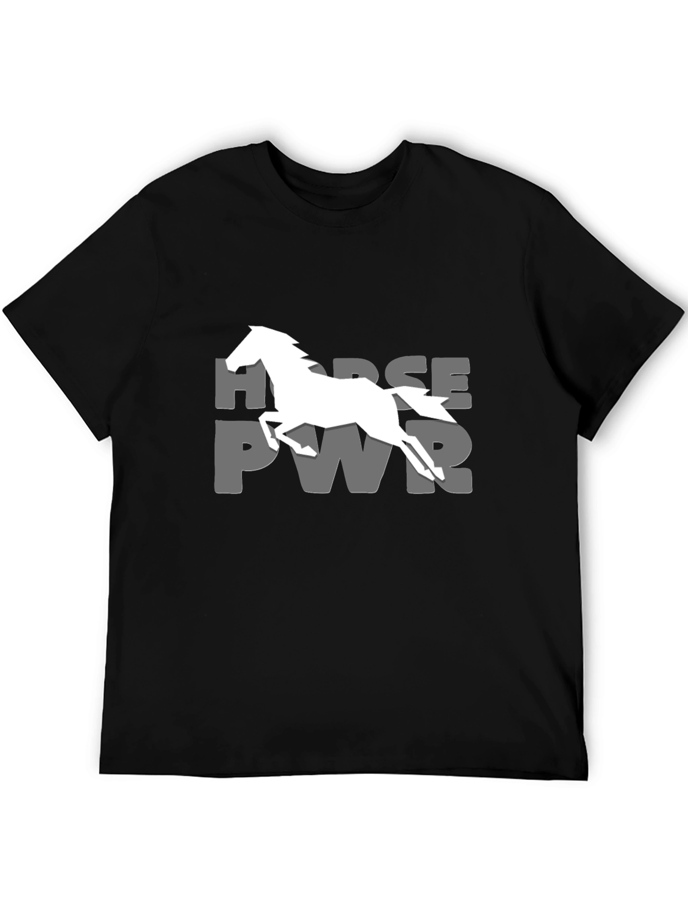 Horse Power Graphic Black T-Shirt