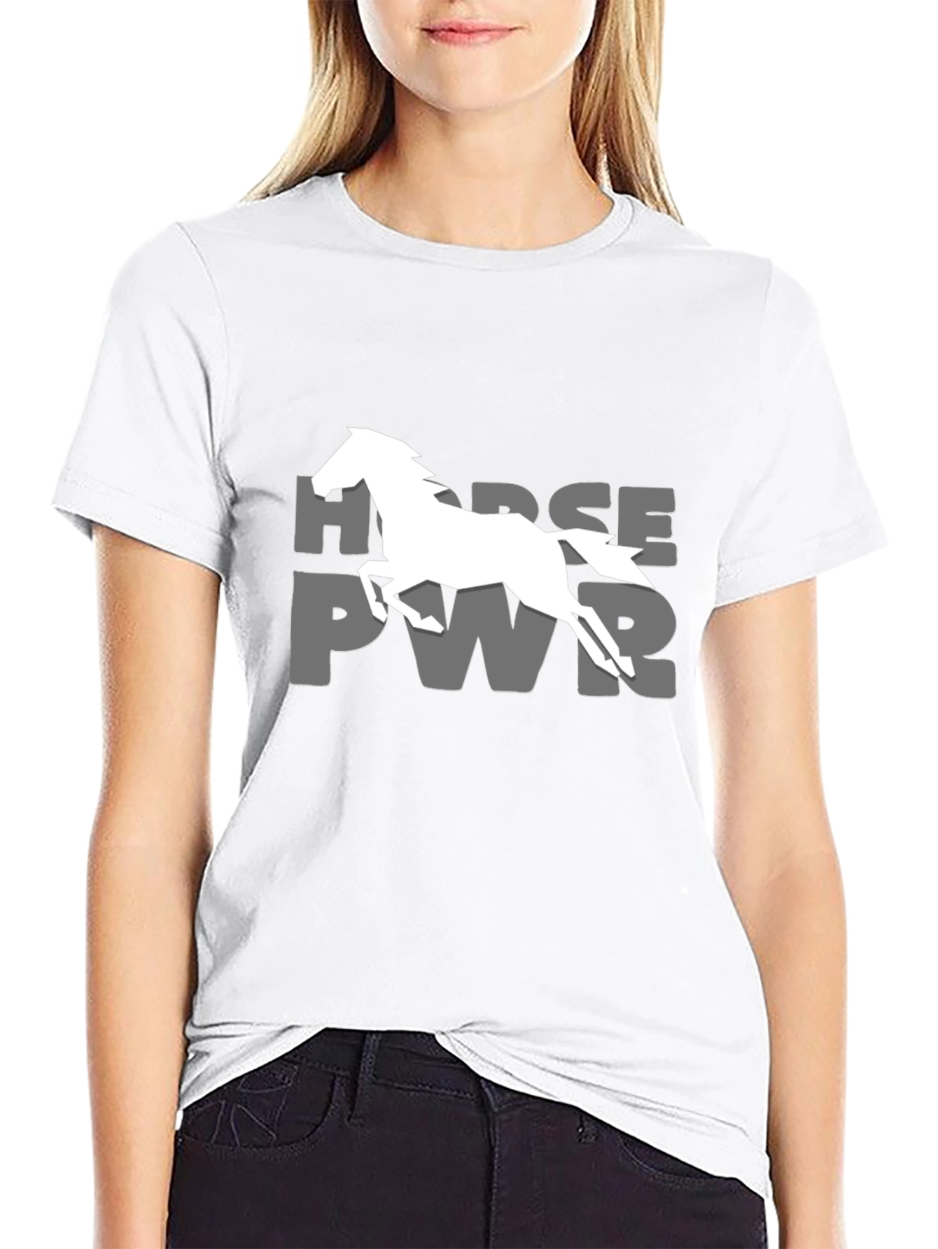 Horse Power Graphic Black T-Shirt