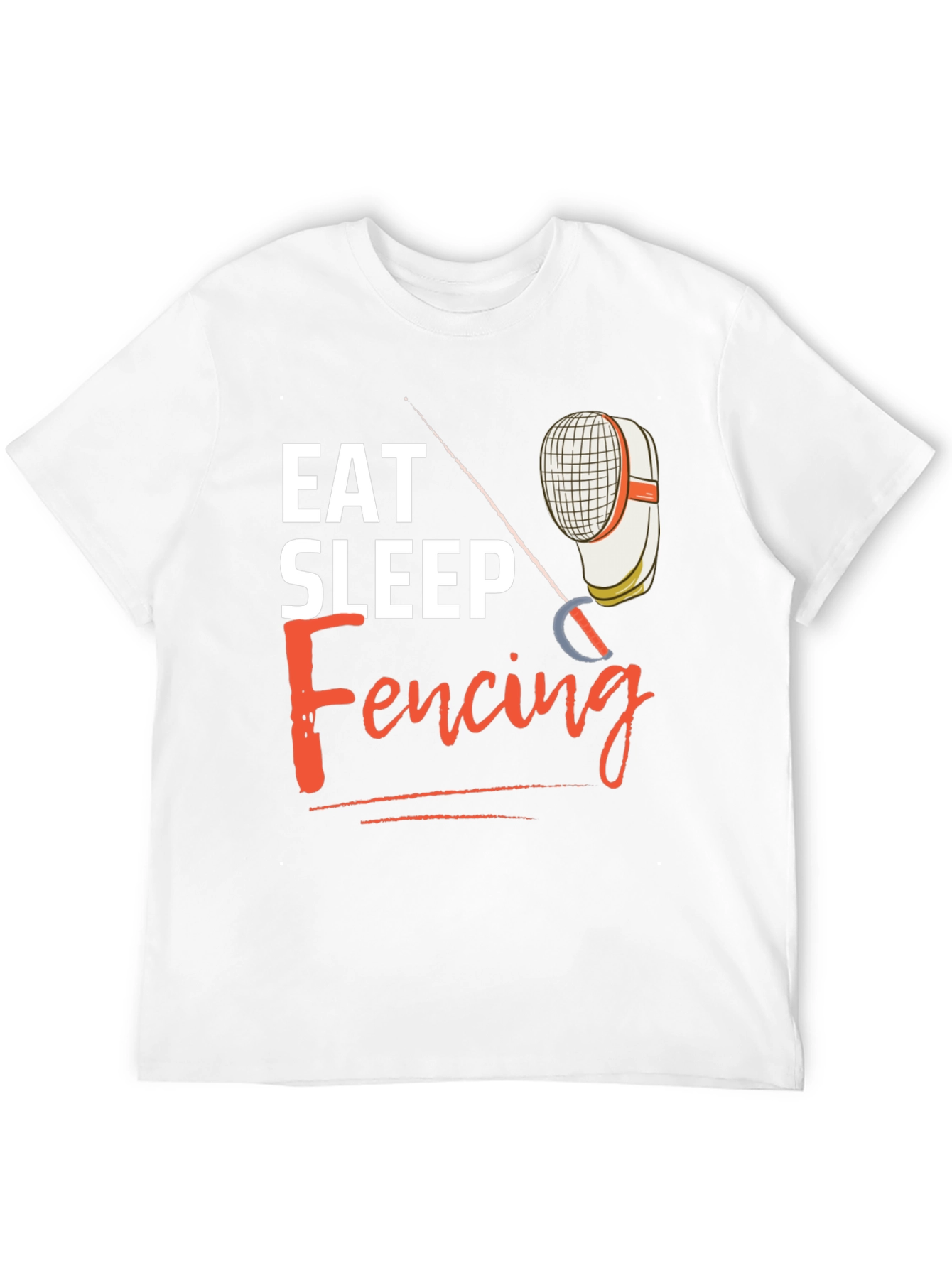 Eat Sleep Fencing T-Shirt - Black Graphic Tee