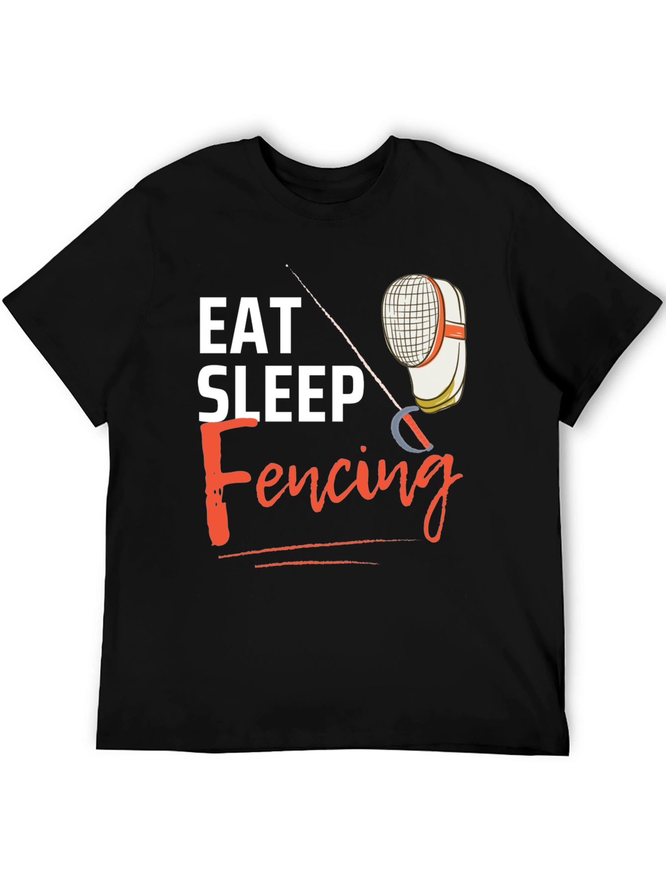 Eat Sleep Fencing T-Shirt - Black Graphic Tee