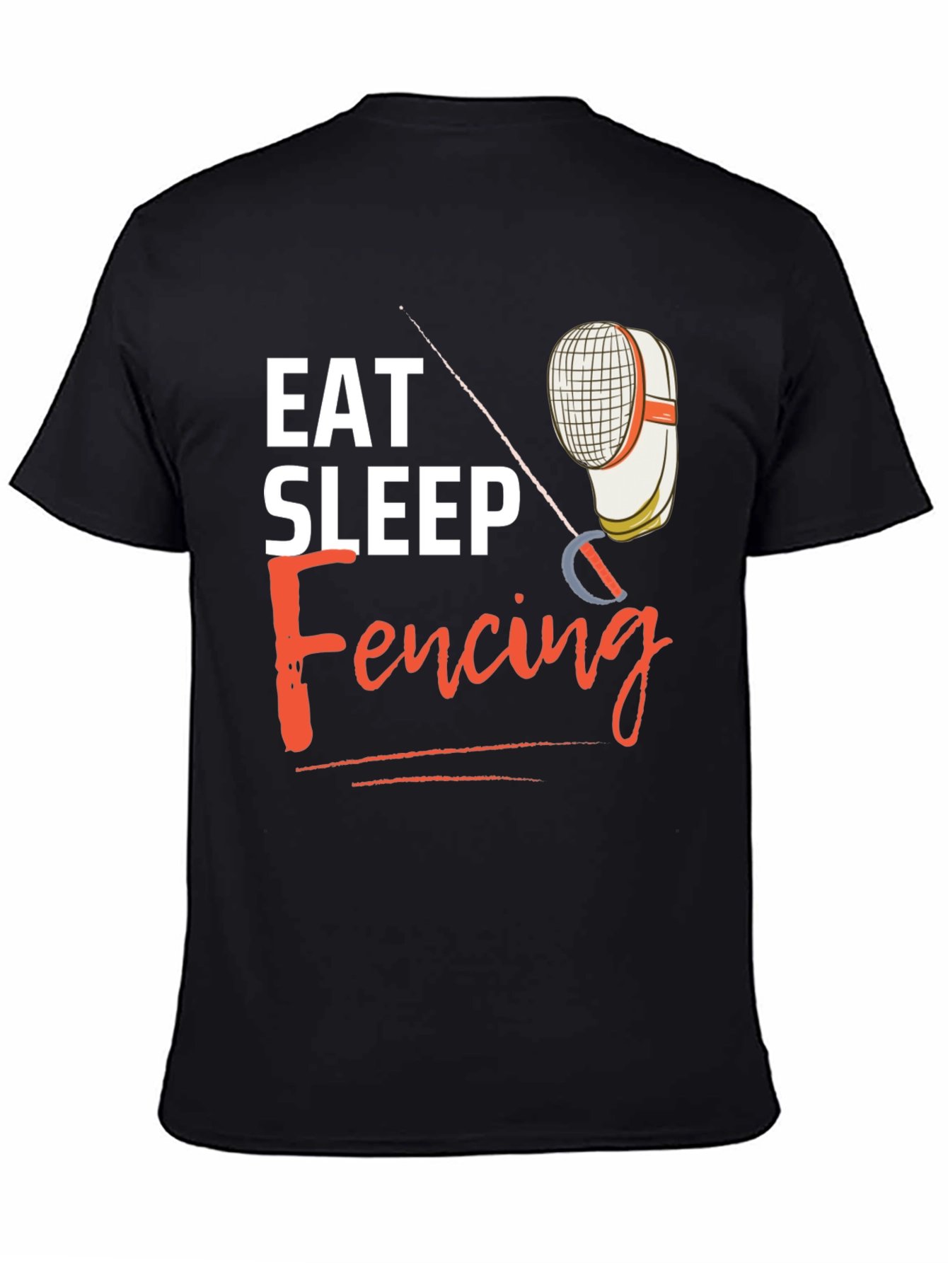 Eat Sleep Fencing T-Shirt - Black Graphic Tee