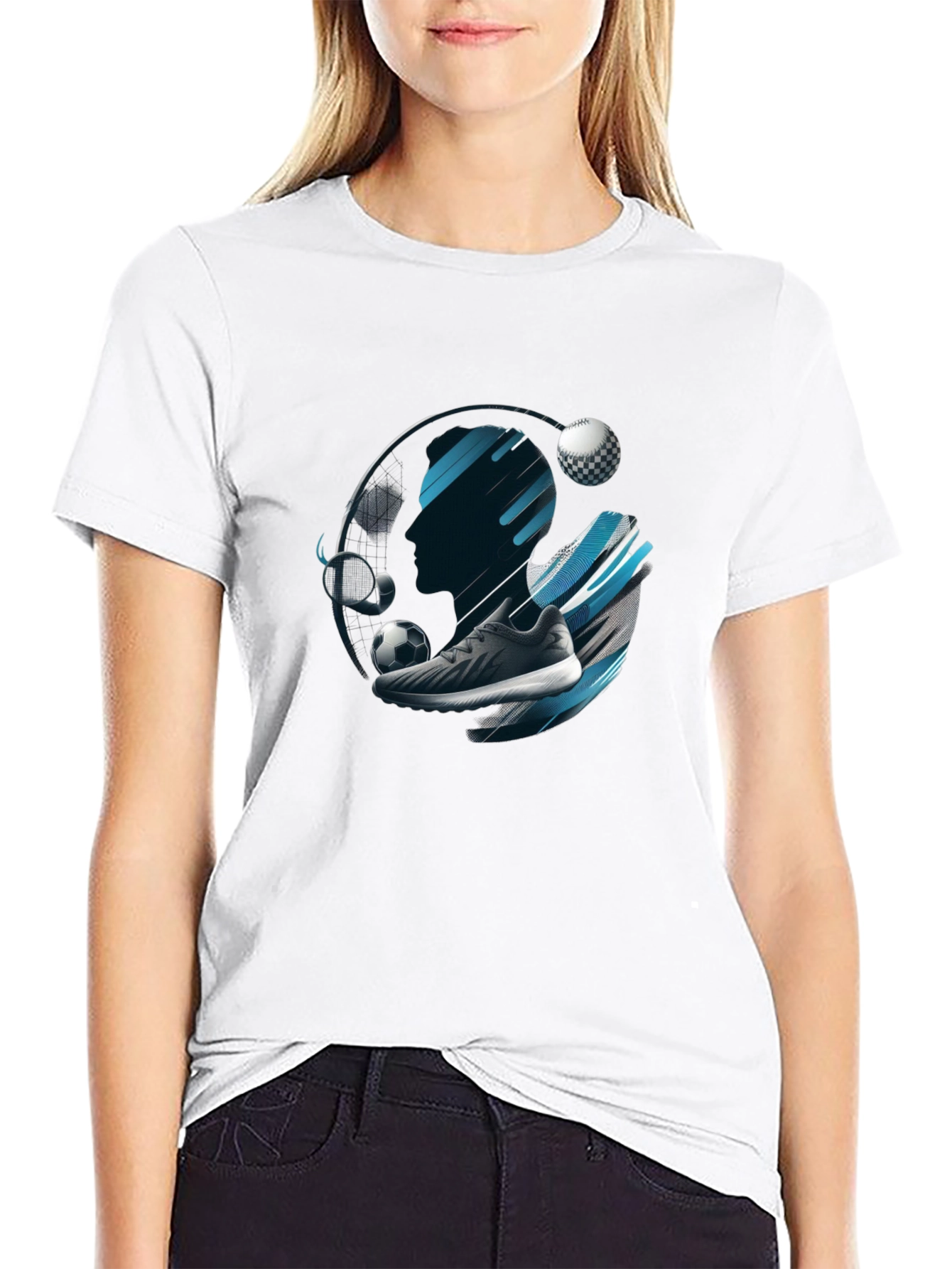 Sports Graphic Black T-Shirt
