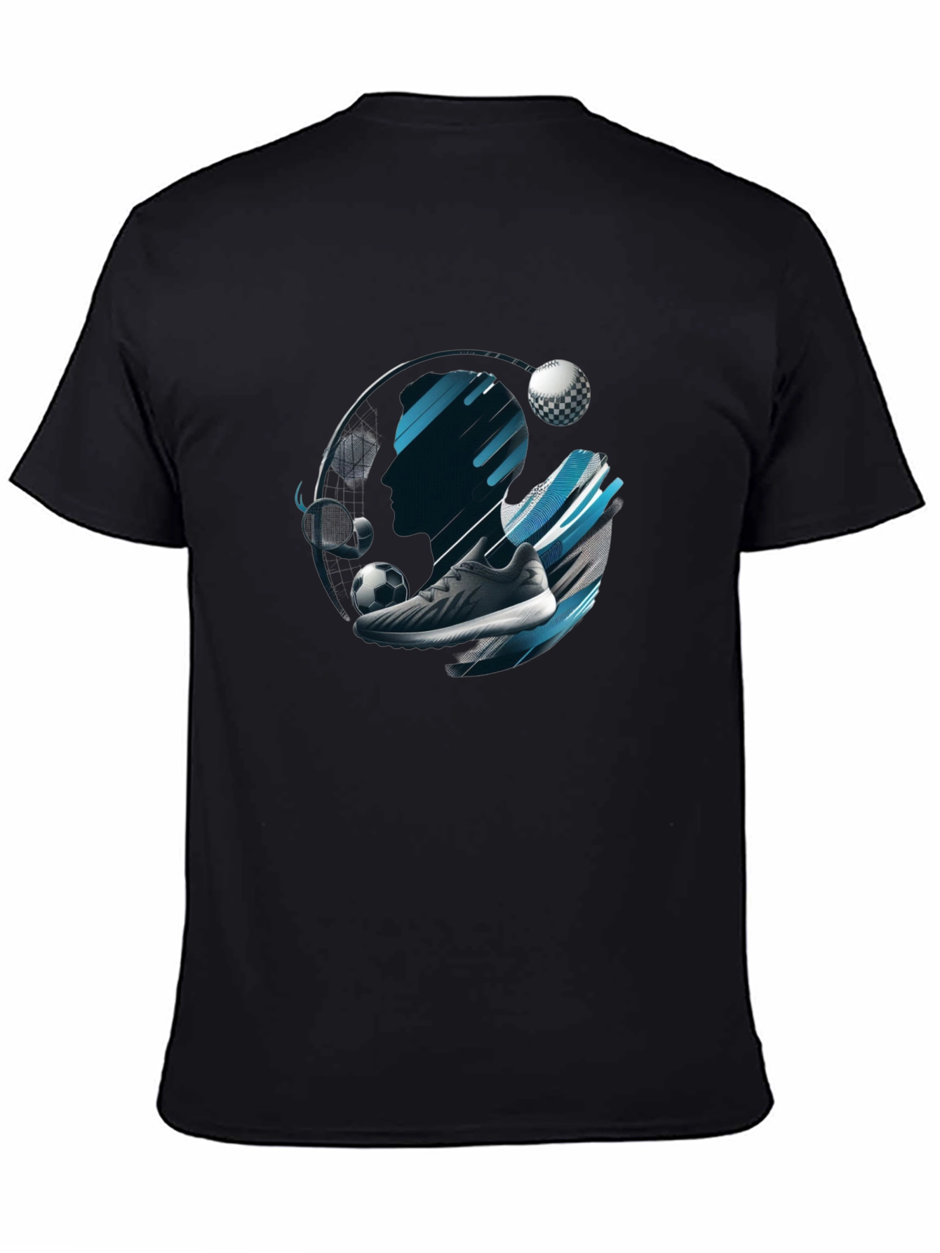 Sports Graphic Black T-Shirt