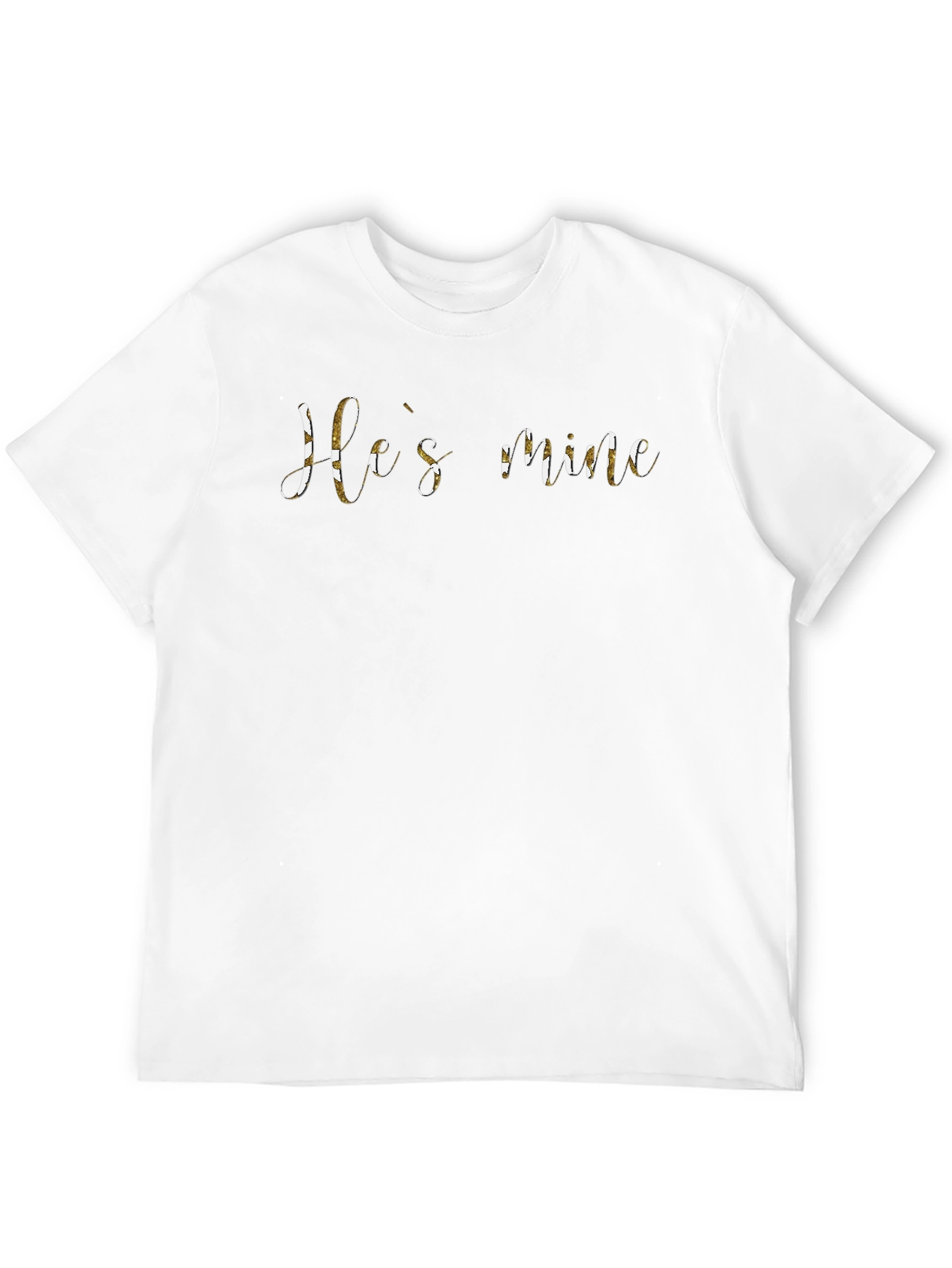 Hes Mine T-Shirt - Black Cotton Blend Tee