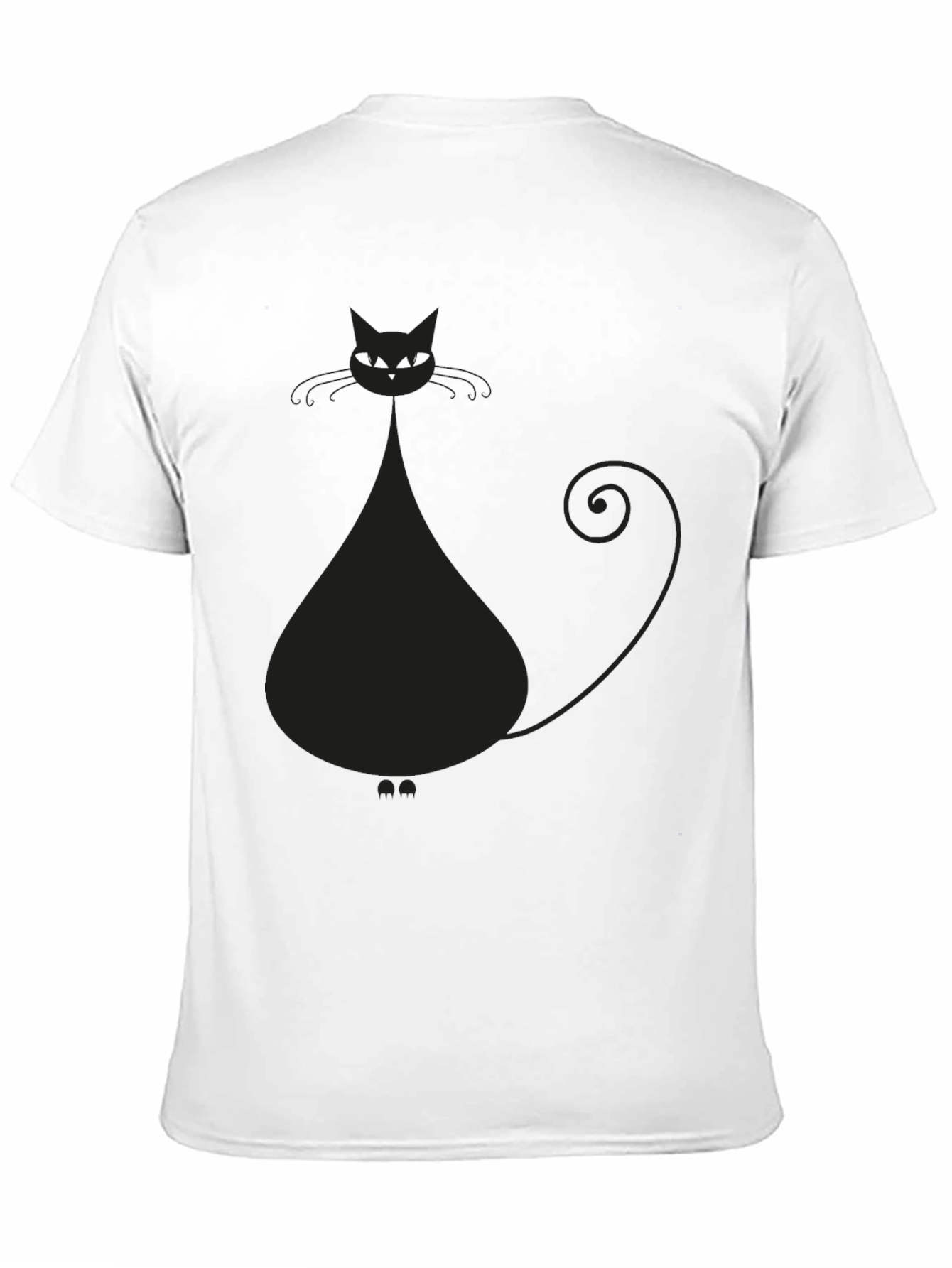 Black Cat Graphic T-Shirt - Mens Casual Tee