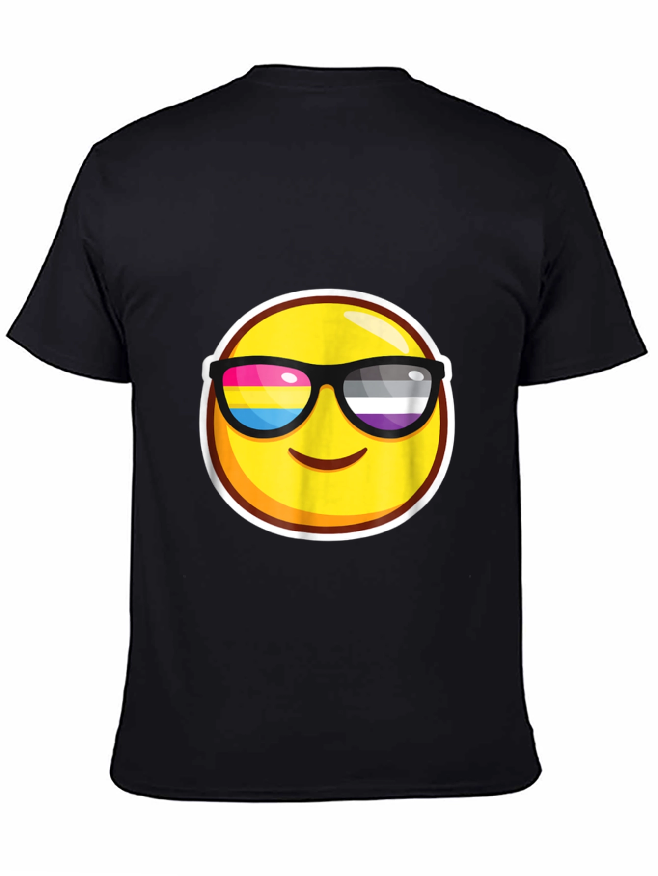 Emoji Pride Sunglasses Black T-Shirt