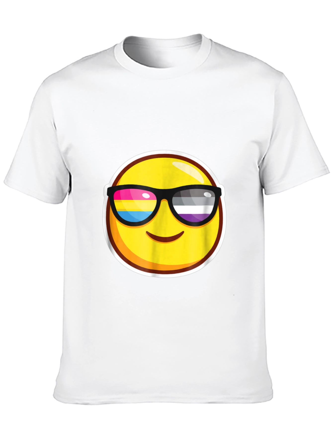 Emoji Pride Sunglasses Black T-Shirt