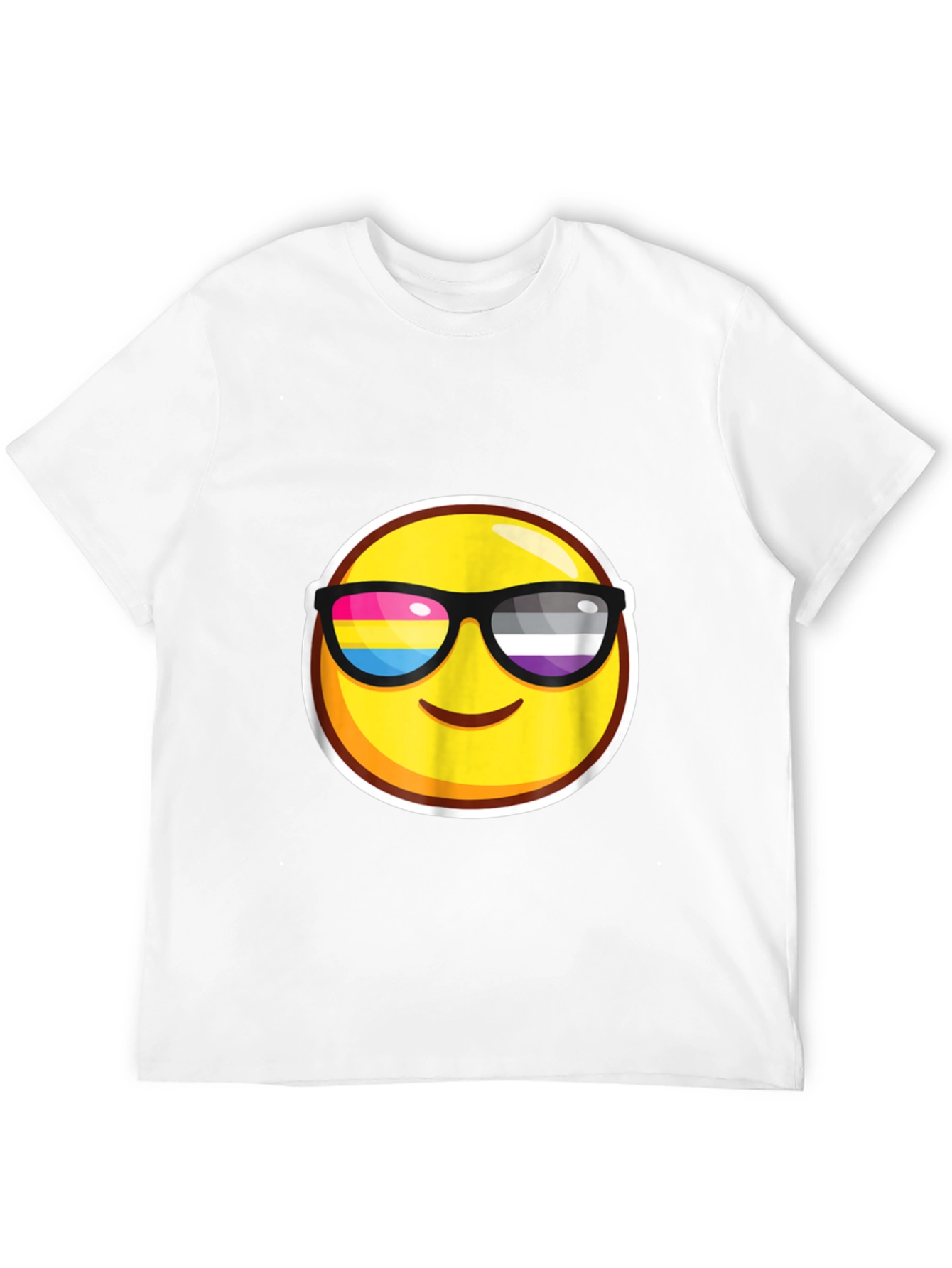 Emoji Pride Sunglasses Black T-Shirt
