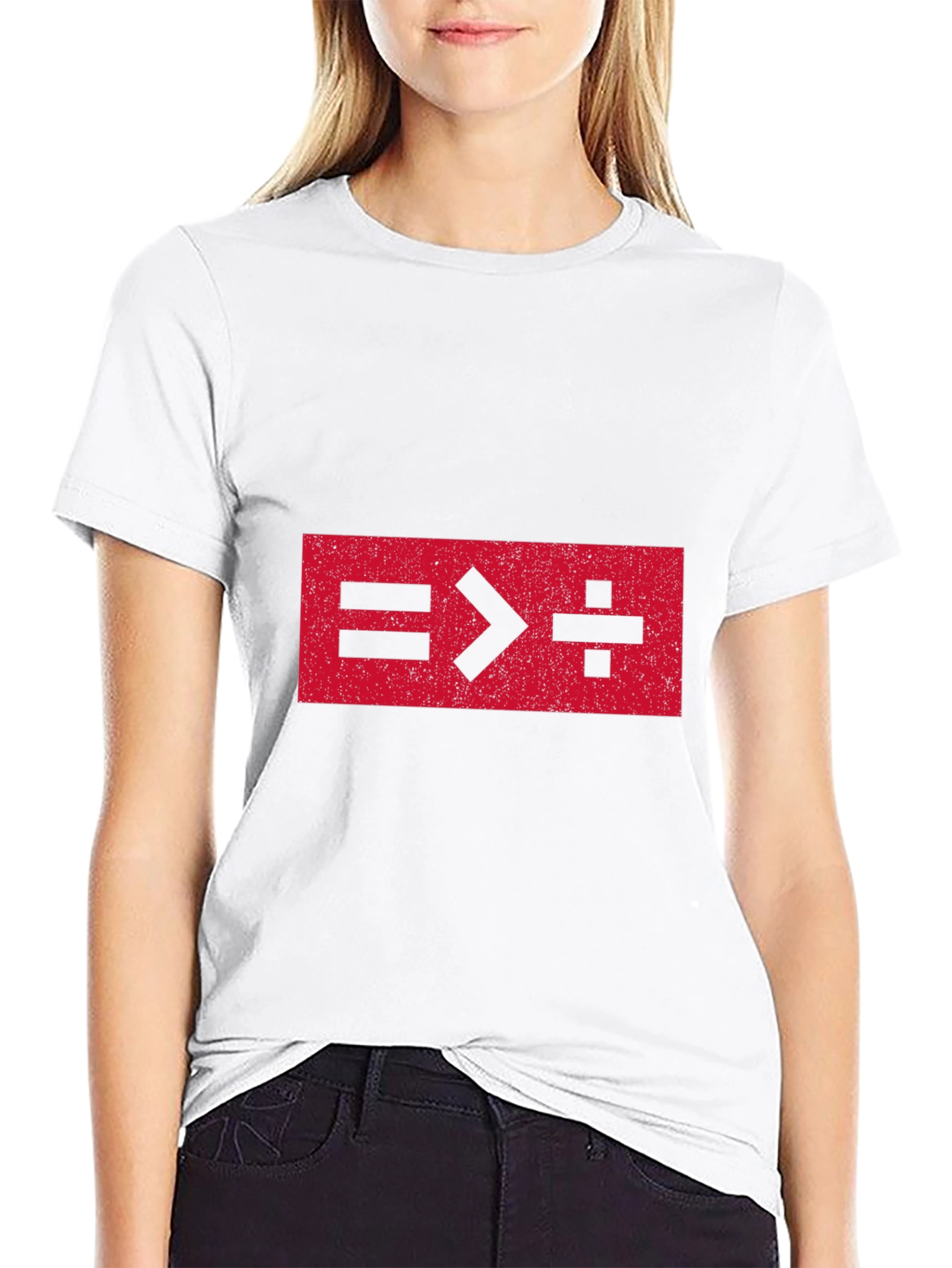 Equals Greater Than Divide Math T-Shirt
