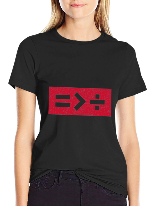 Equals Greater Than Divide Math T-Shirt