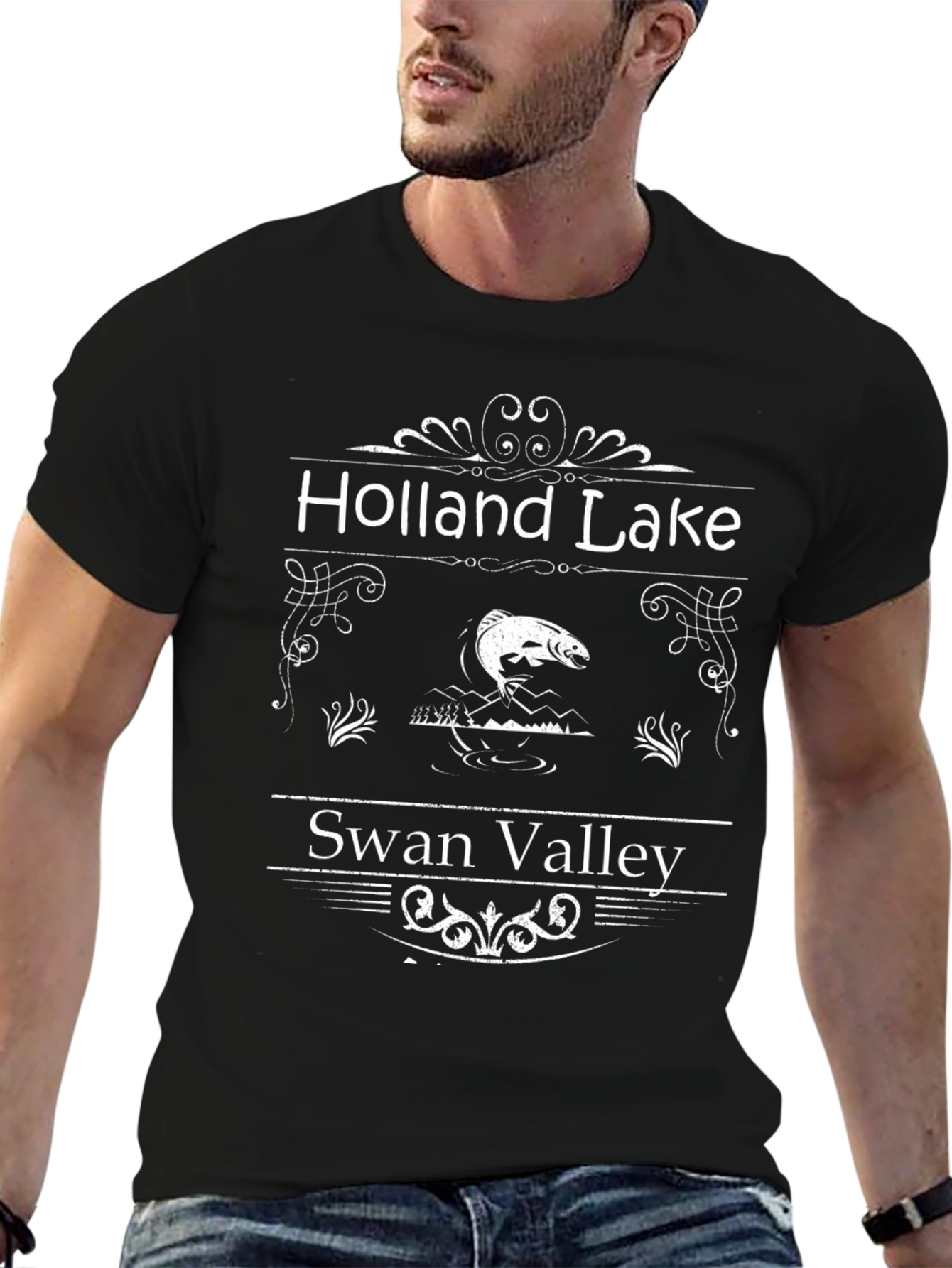 Holland Lake Swan Valley Fishing T-Shirt