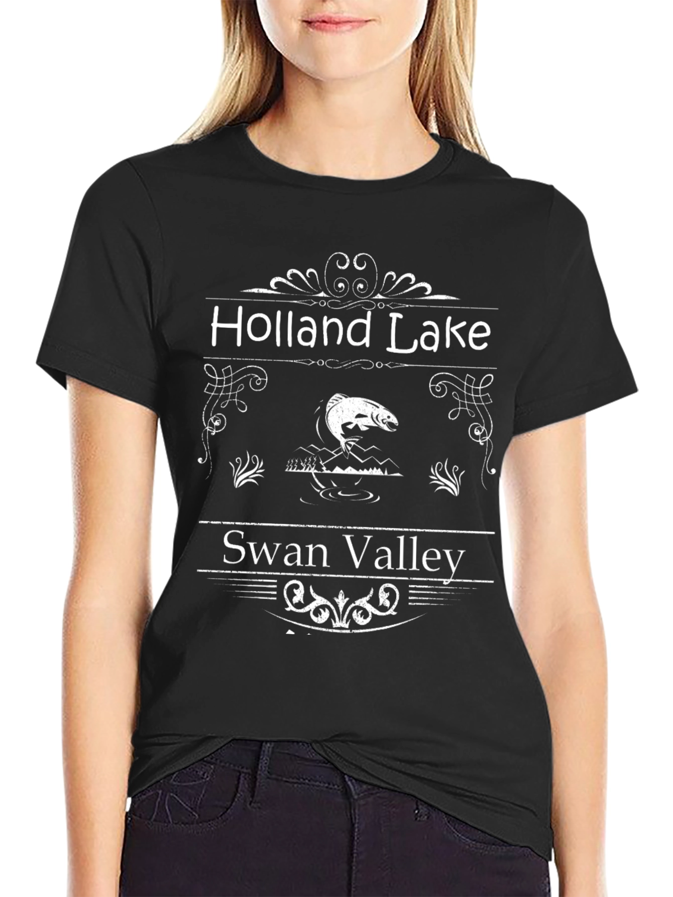 Holland Lake Swan Valley Fishing T-Shirt