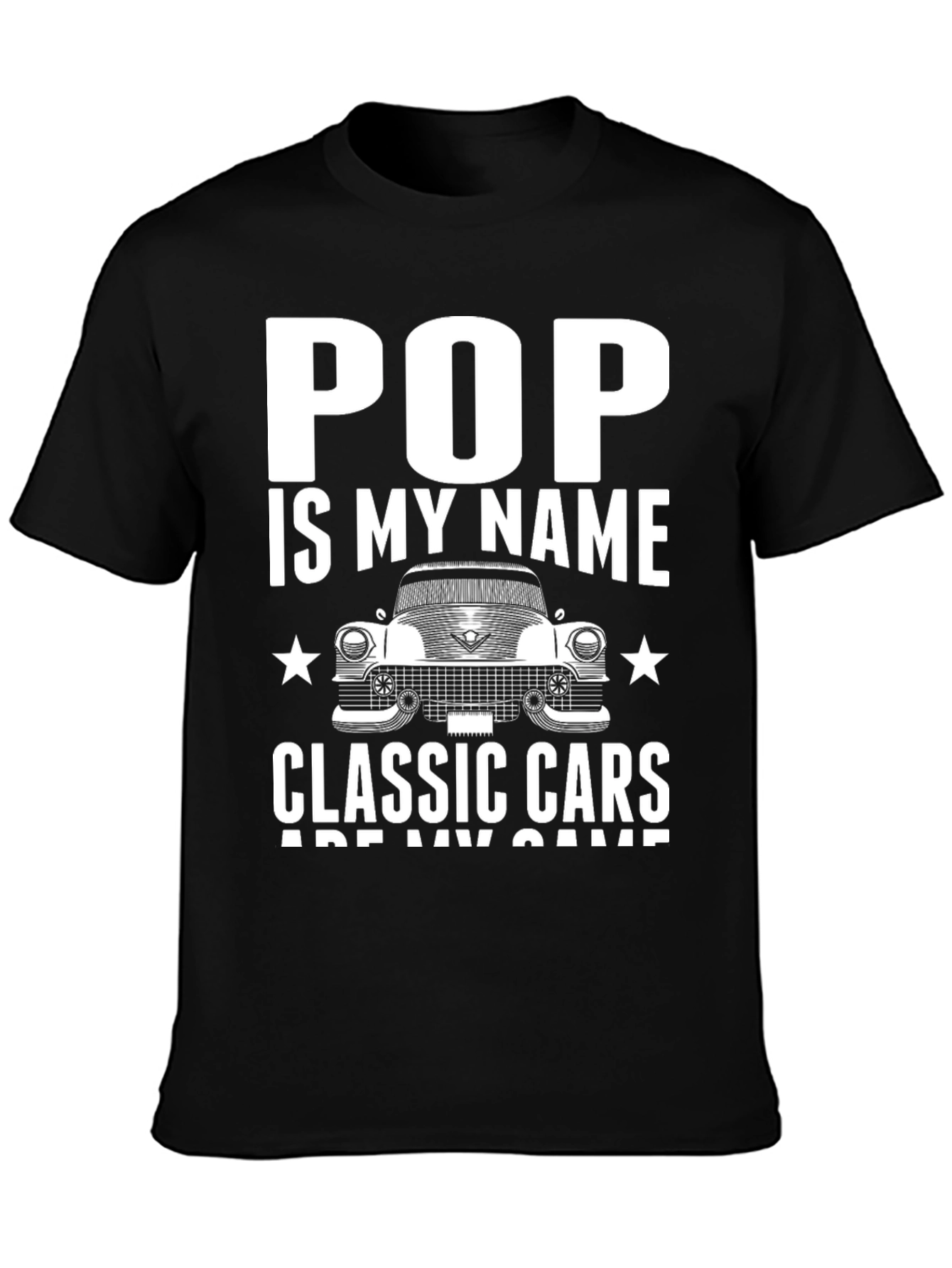 Pop Classic Car T-Shirt -  Mens Black Tee