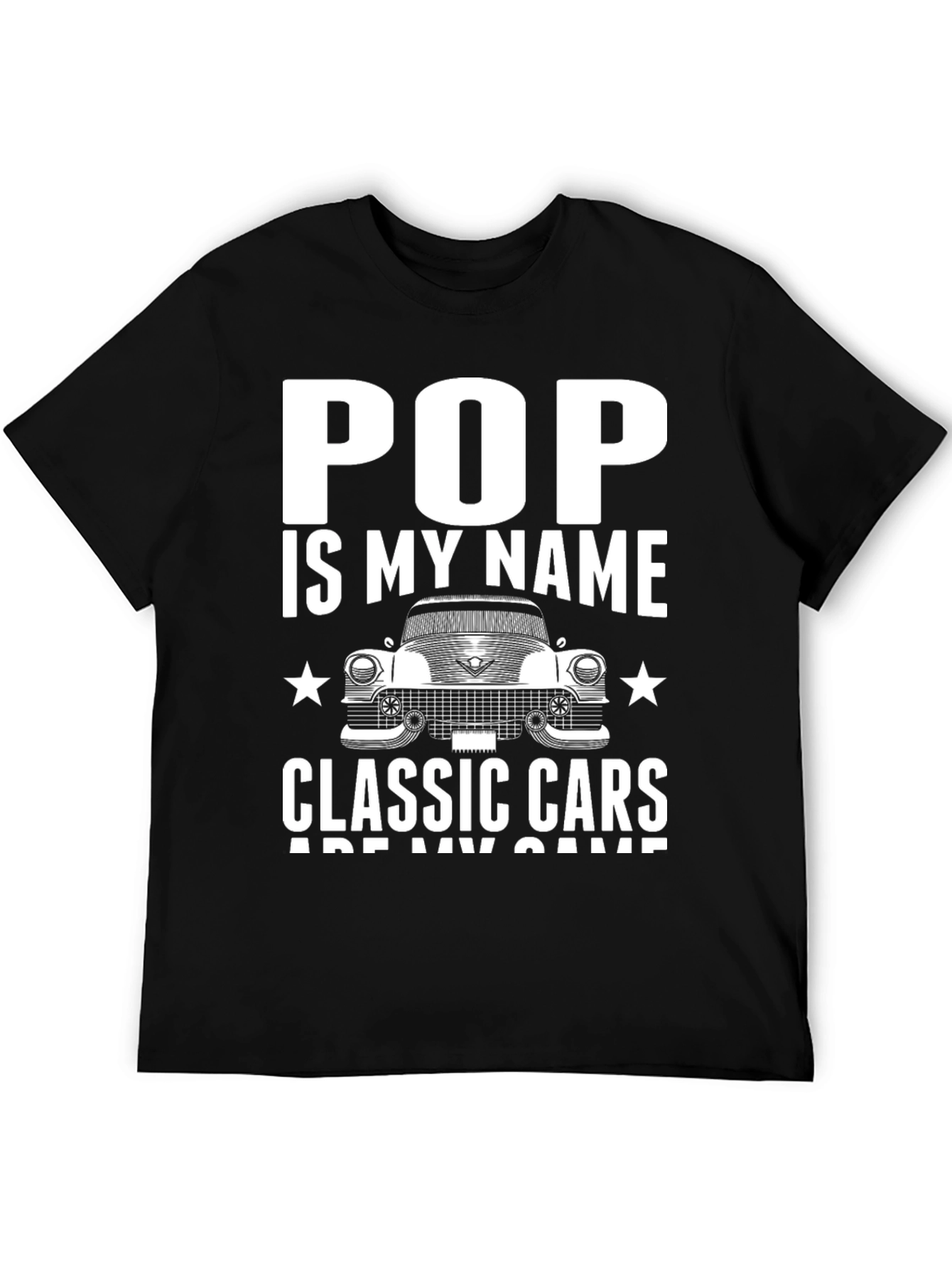 Pop Classic Car T-Shirt -  Mens Black Tee