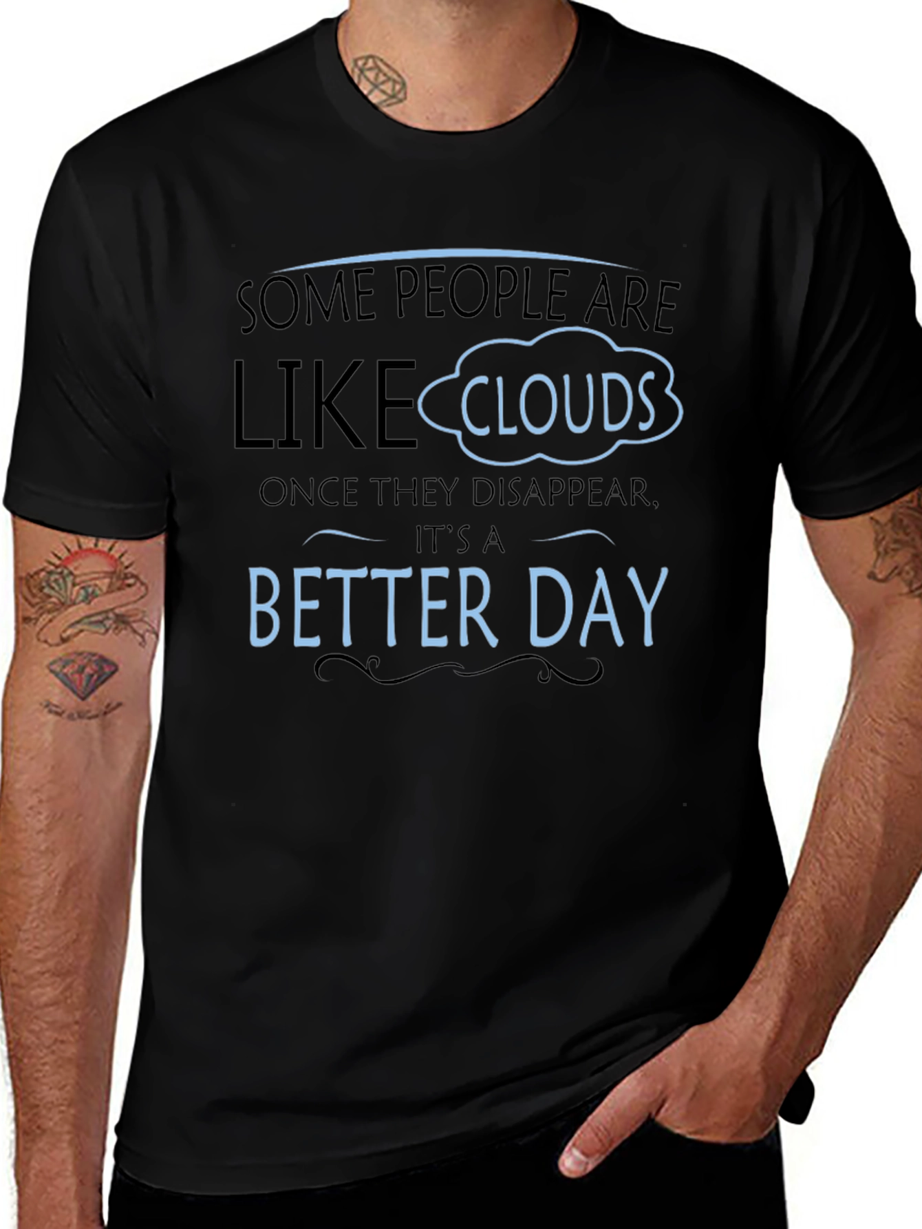 Funny Clouds T-Shirt - Better Day Graphic Tee