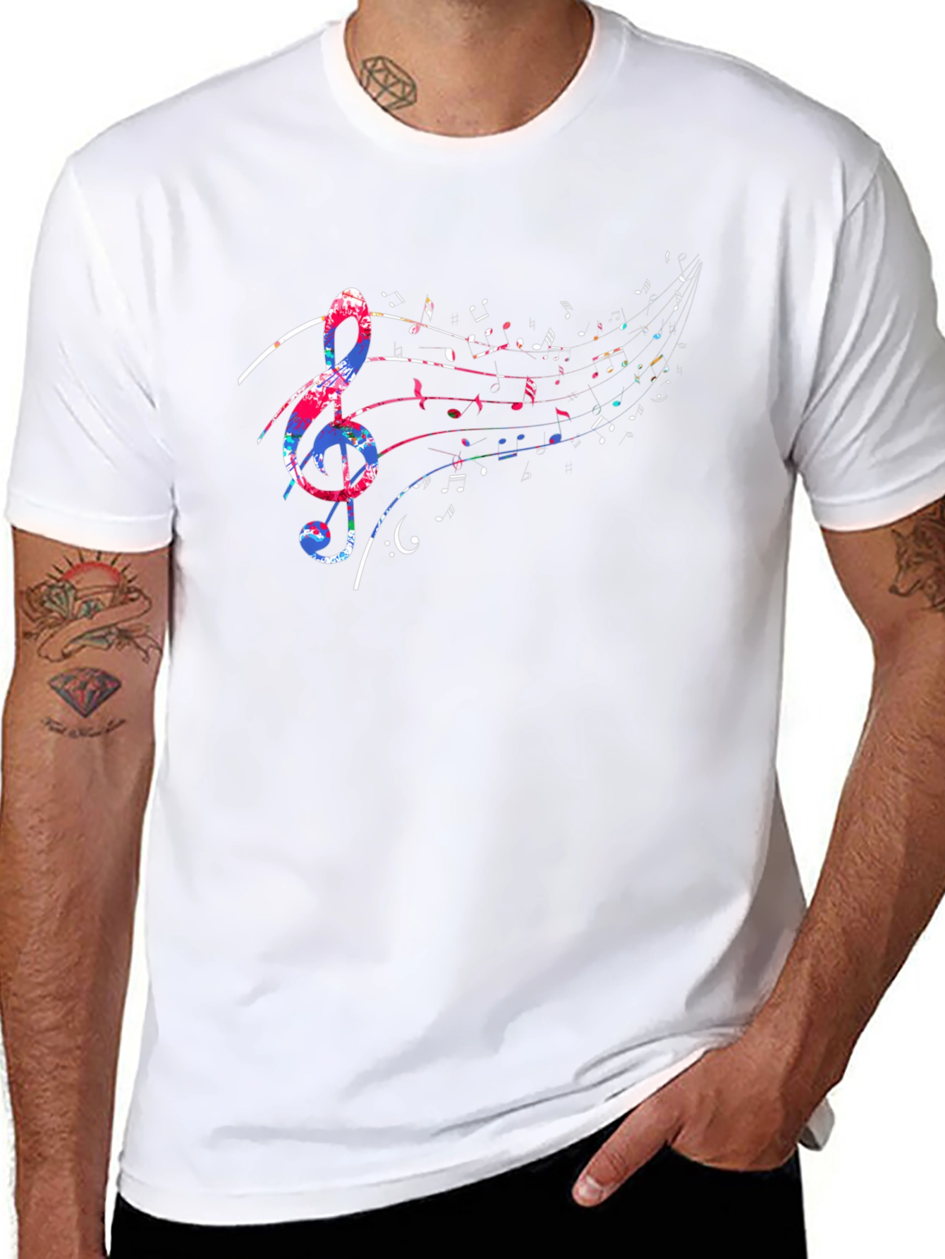 Musical Note Treble Clef Graphic Tee