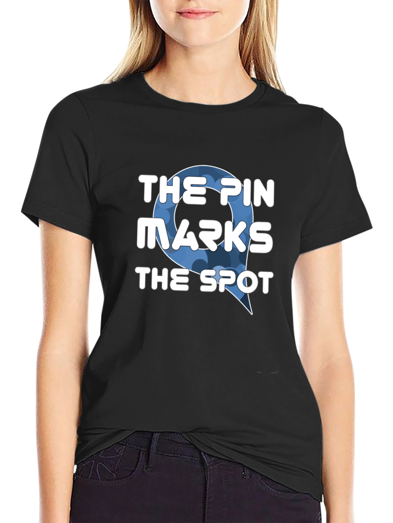 The Pin Marks the Spot Black T-Shirt