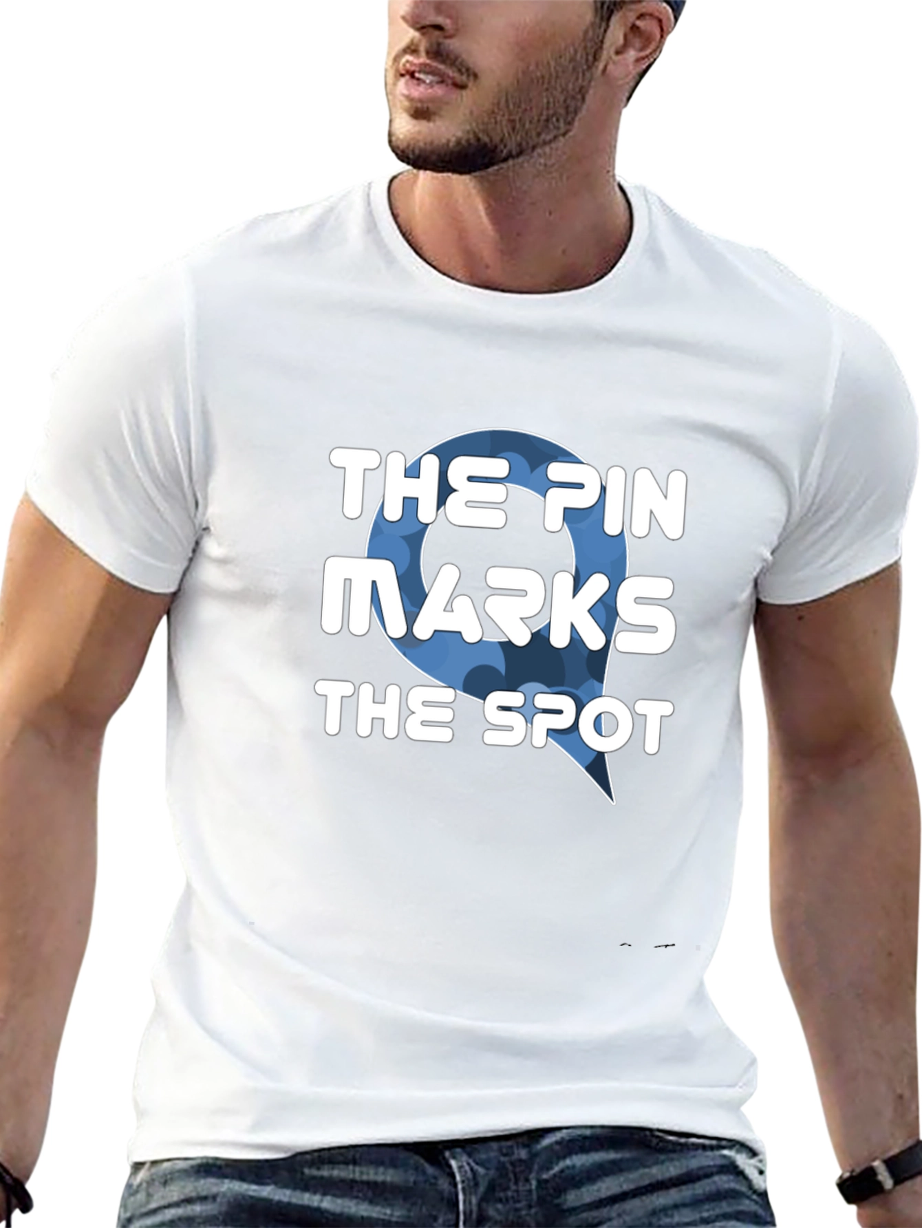 The Pin Marks the Spot Black T-Shirt