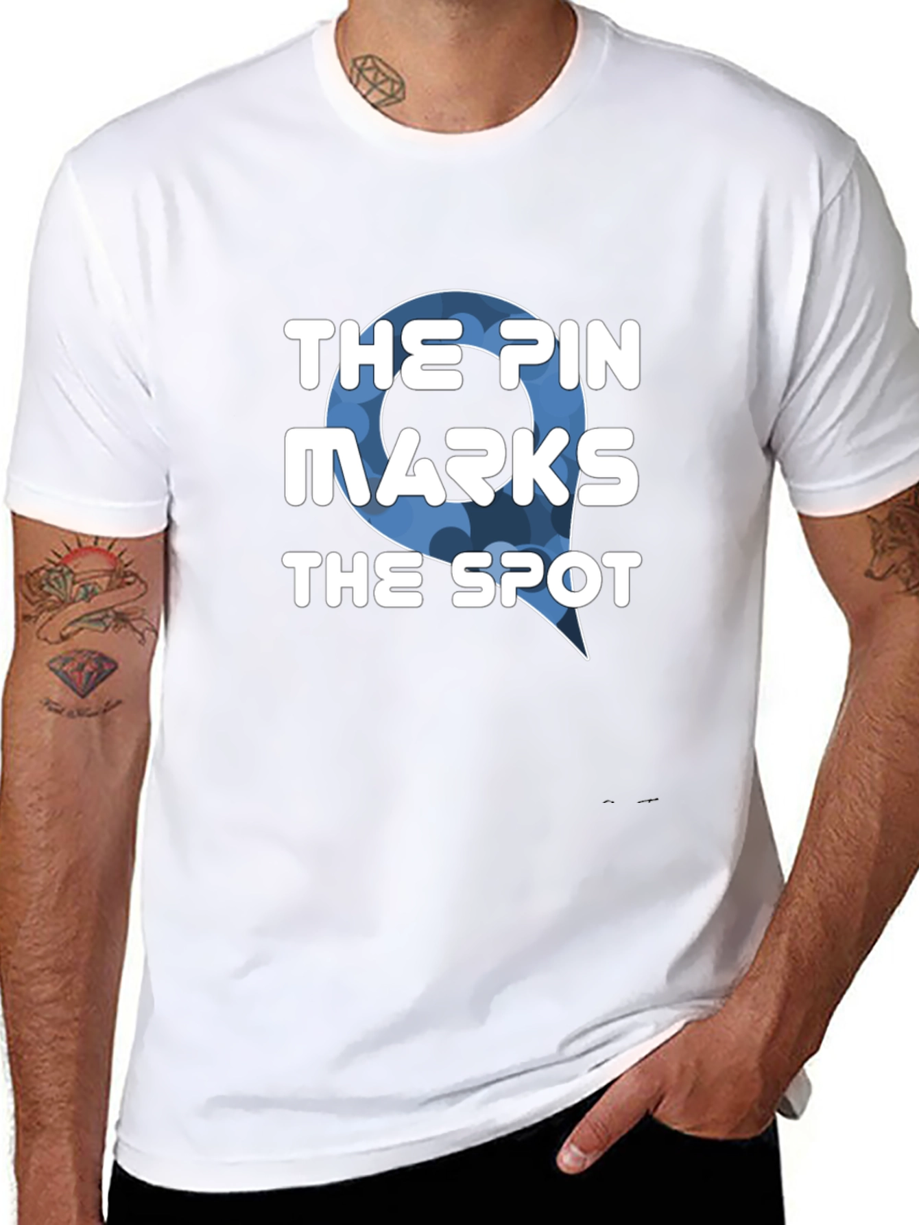 The Pin Marks the Spot Black T-Shirt