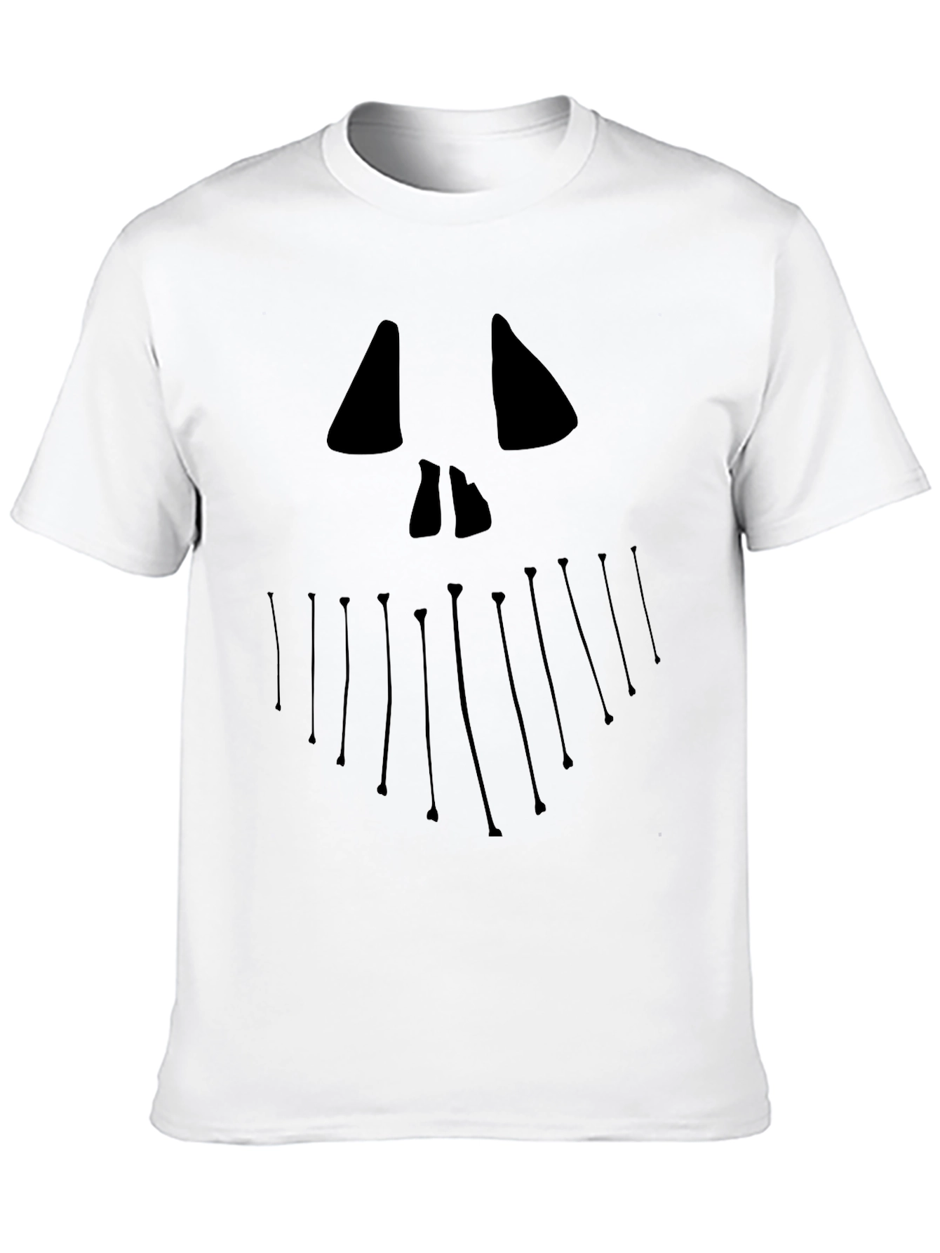 Spooky Face Graphic Tee - Halloween Style