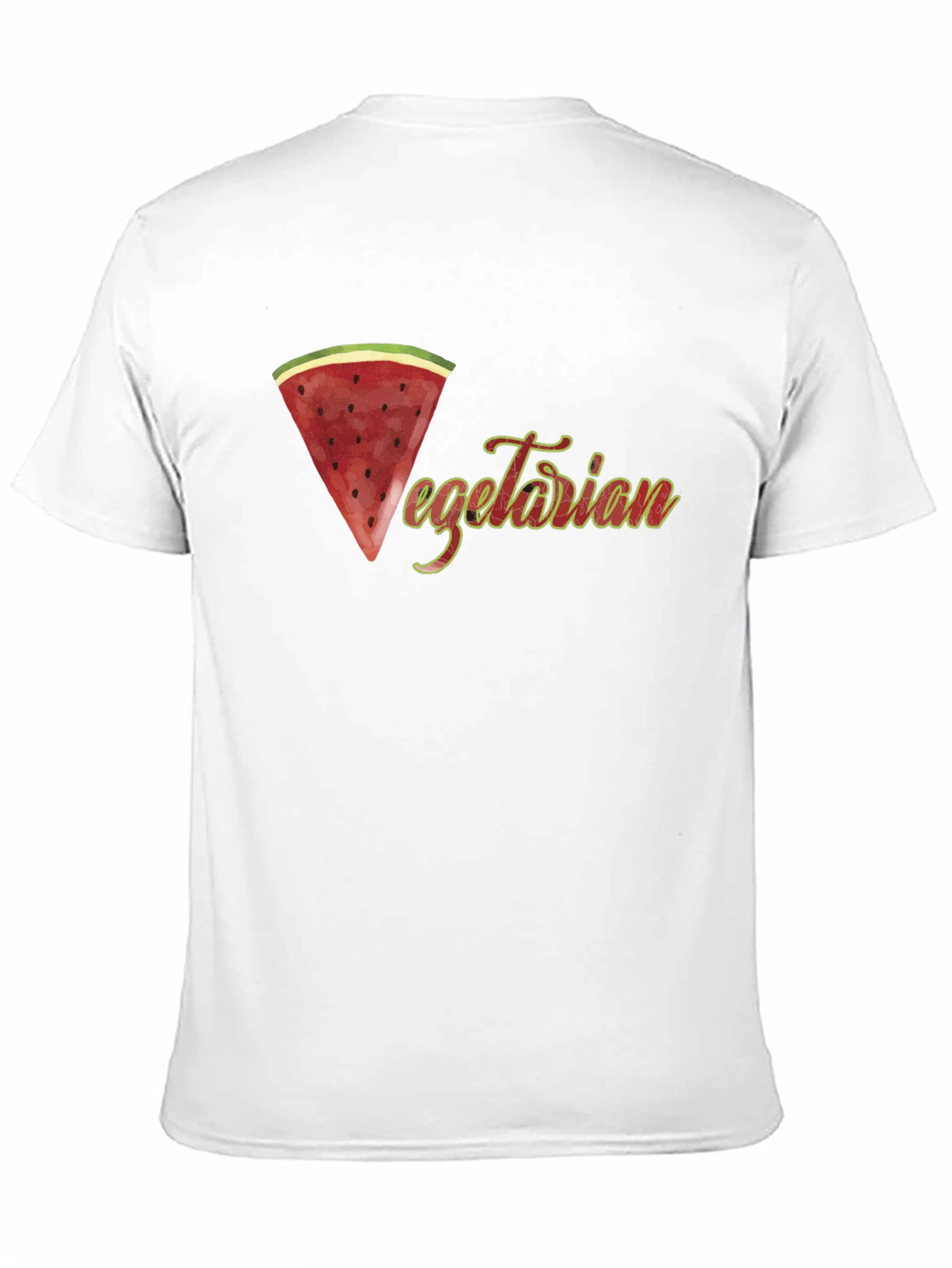Vegetarian Watermelon Graphic Tee - Black
