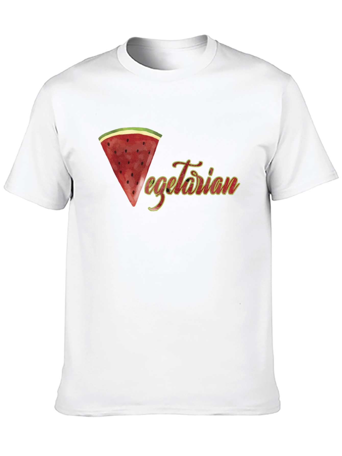 Vegetarian Watermelon Graphic Tee - Black