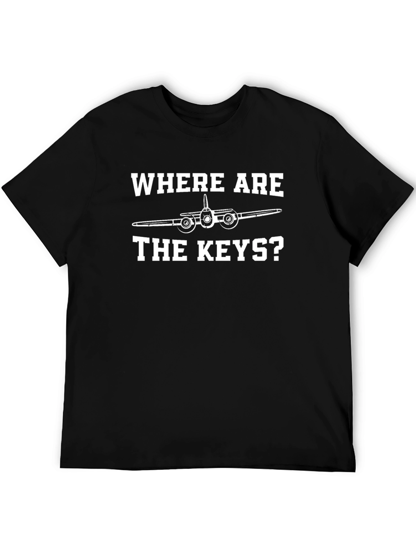 Where Are The Keys? Airplane Graphic Tee