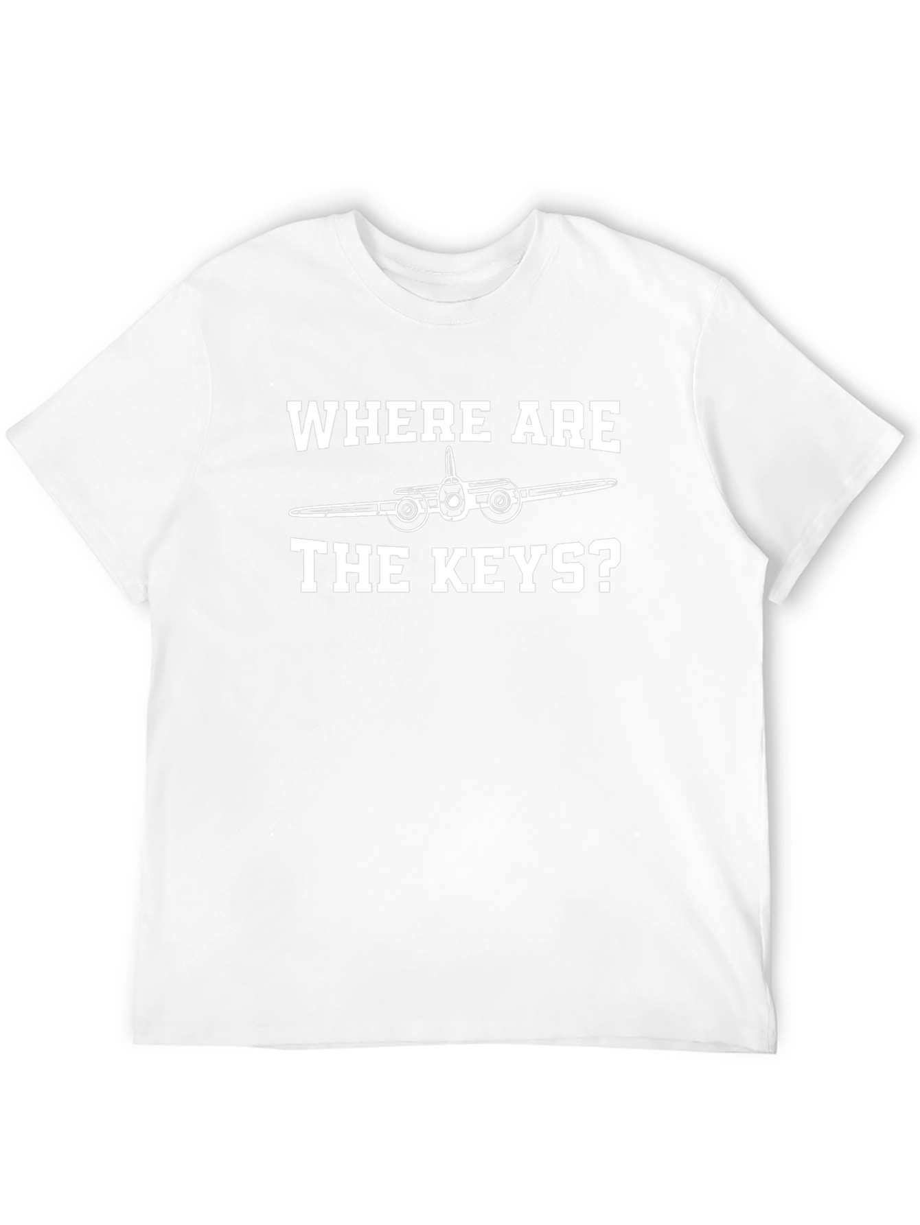 Where Are The Keys? Airplane Graphic Tee