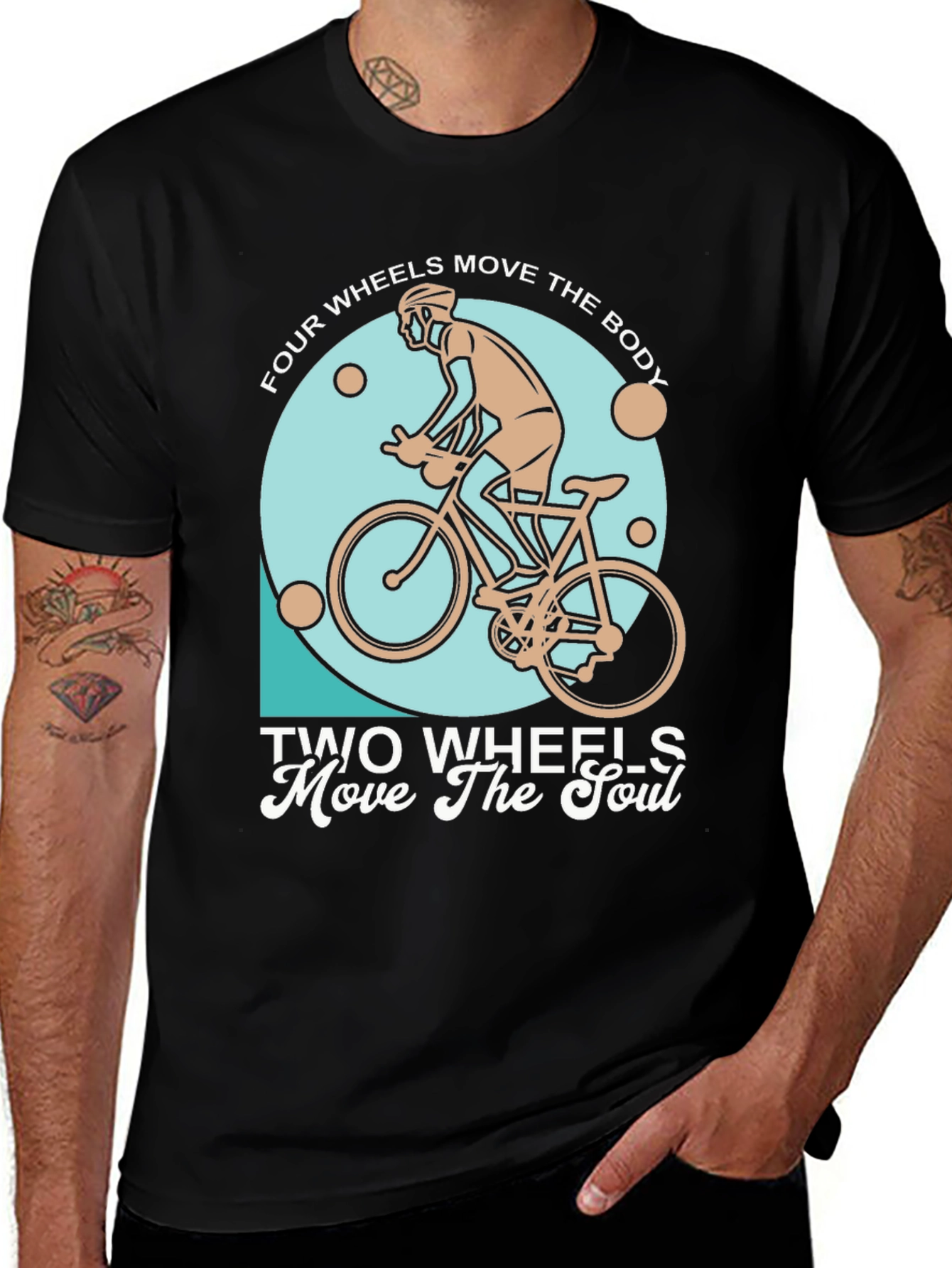 Cycling T-Shirt: Two Wheels Move The Soul