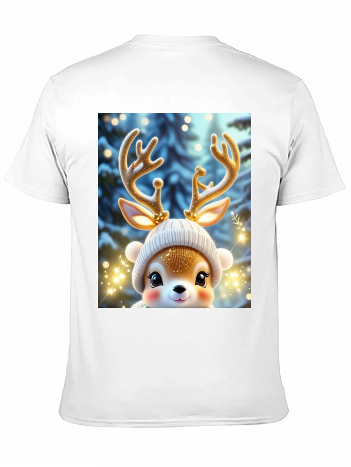 Cute Reindeer Graphic Tee - Festive Holiday Style