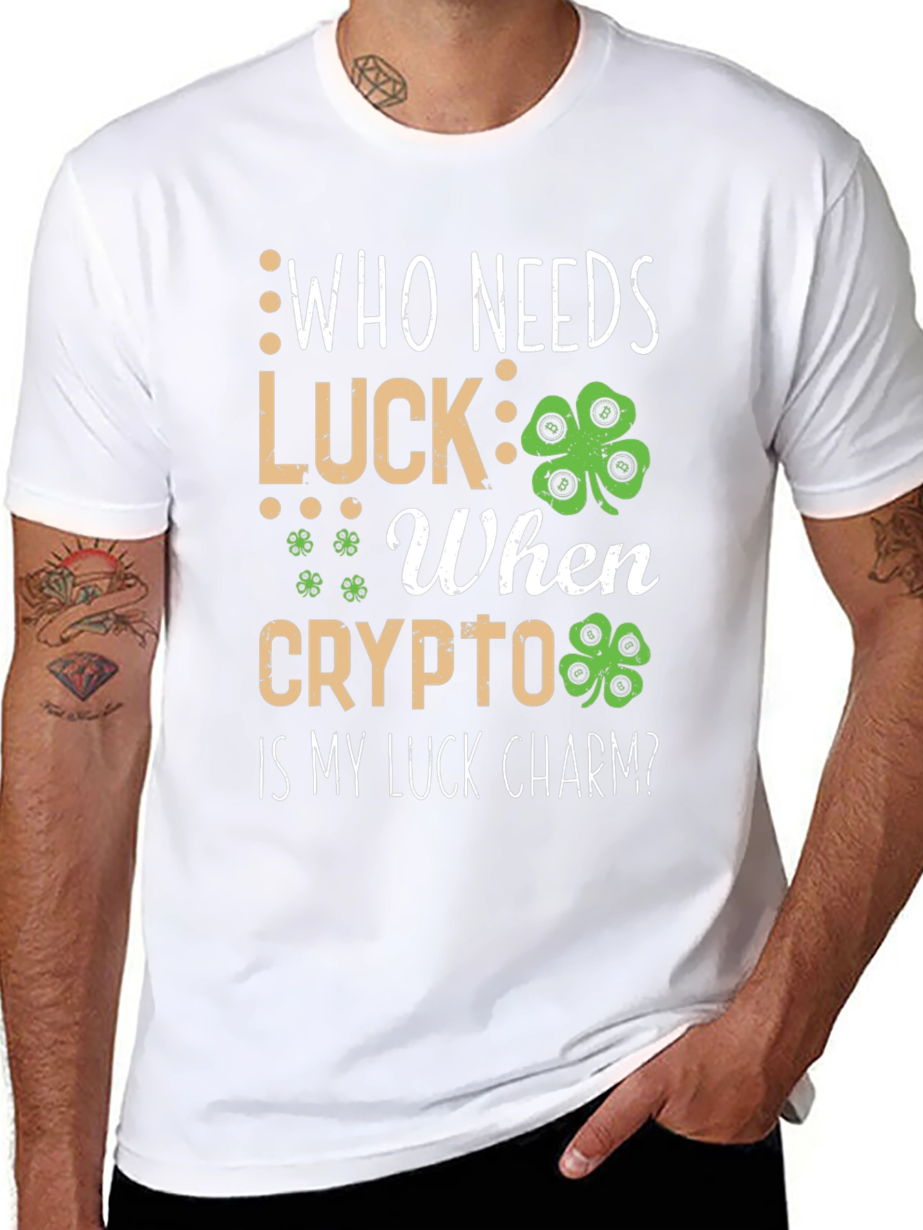 Crypto Luck Charm T-Shirt - St. Patricks Day Bitcoin