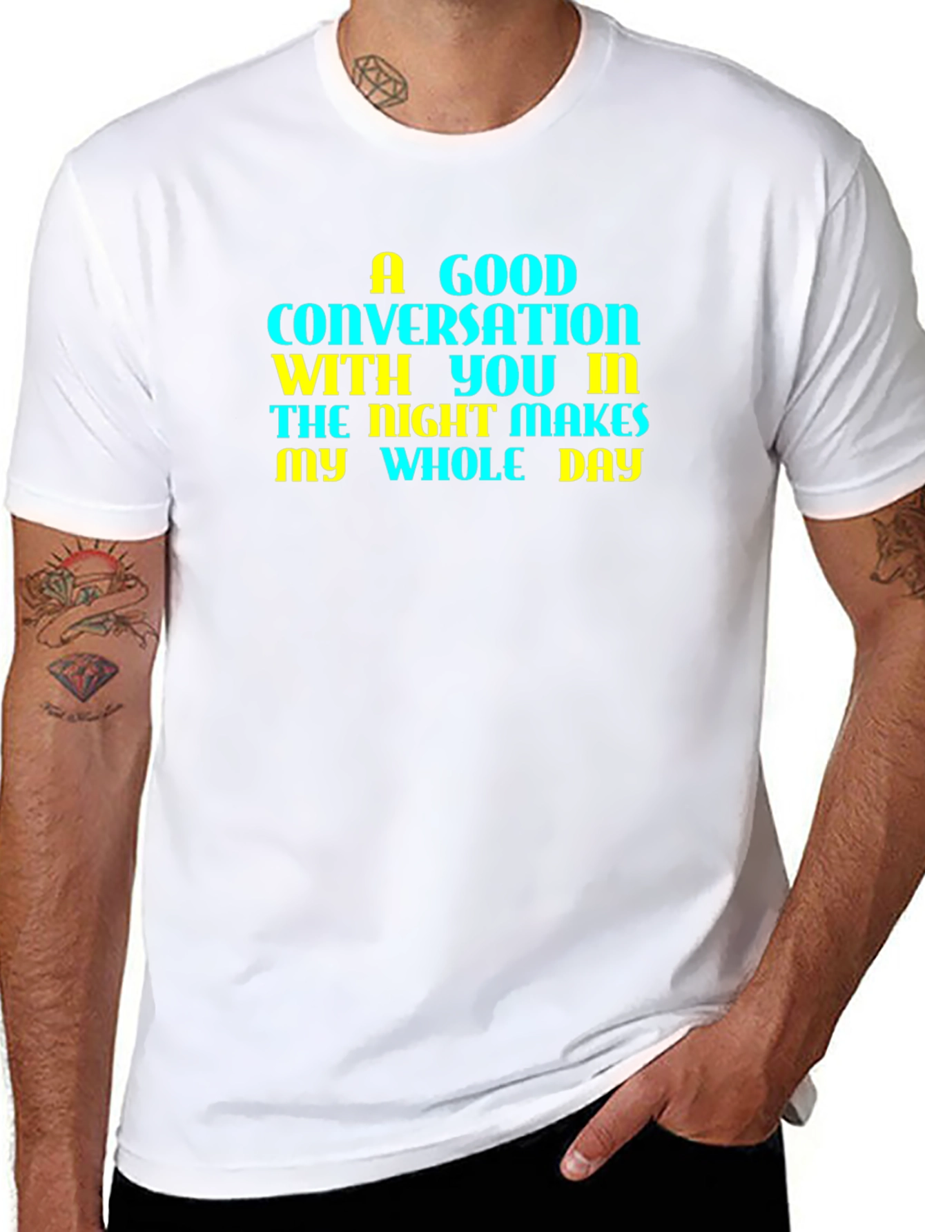 A Good Conversation Graphic Tee - Black