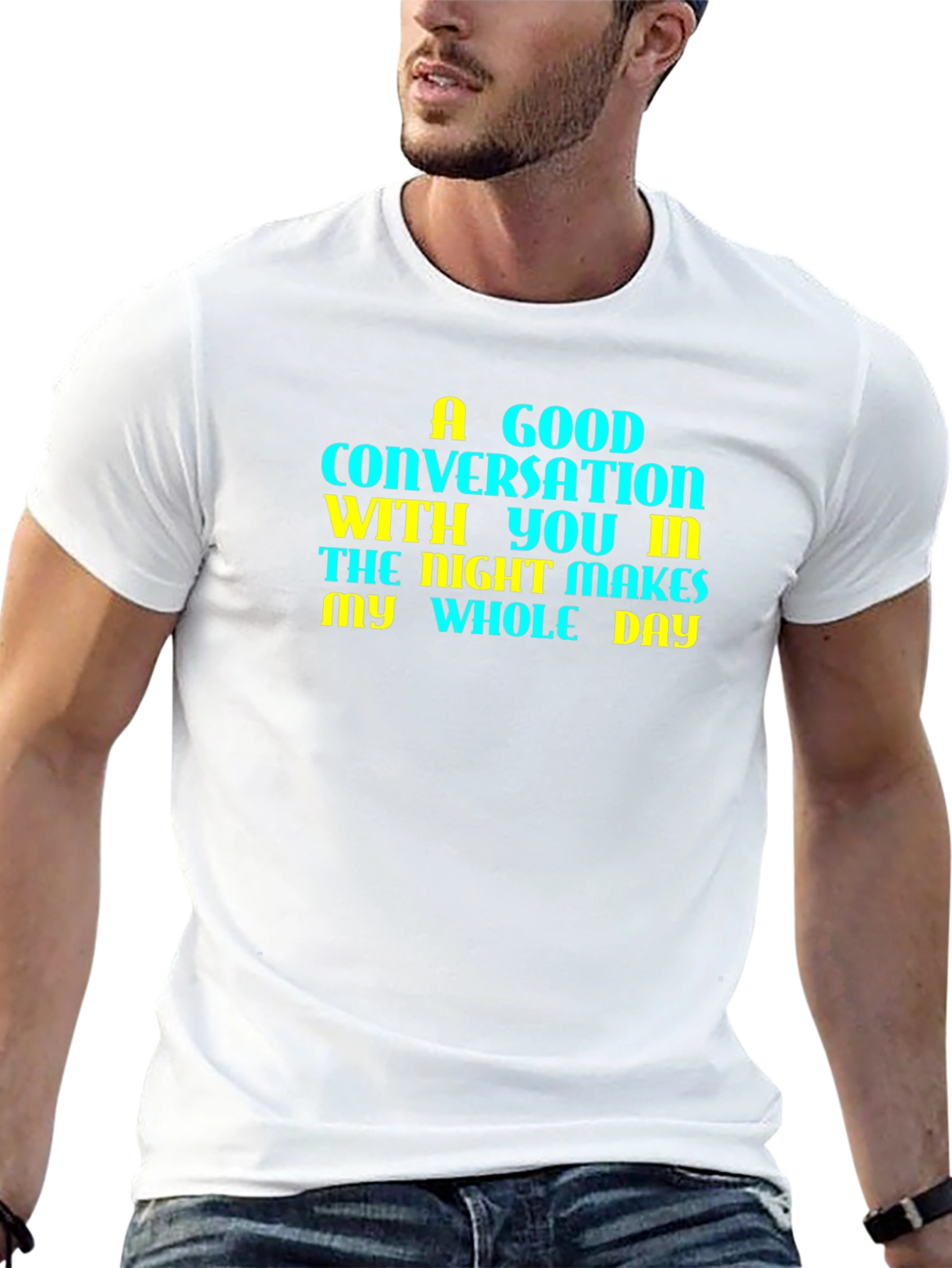A Good Conversation Graphic Tee - Black