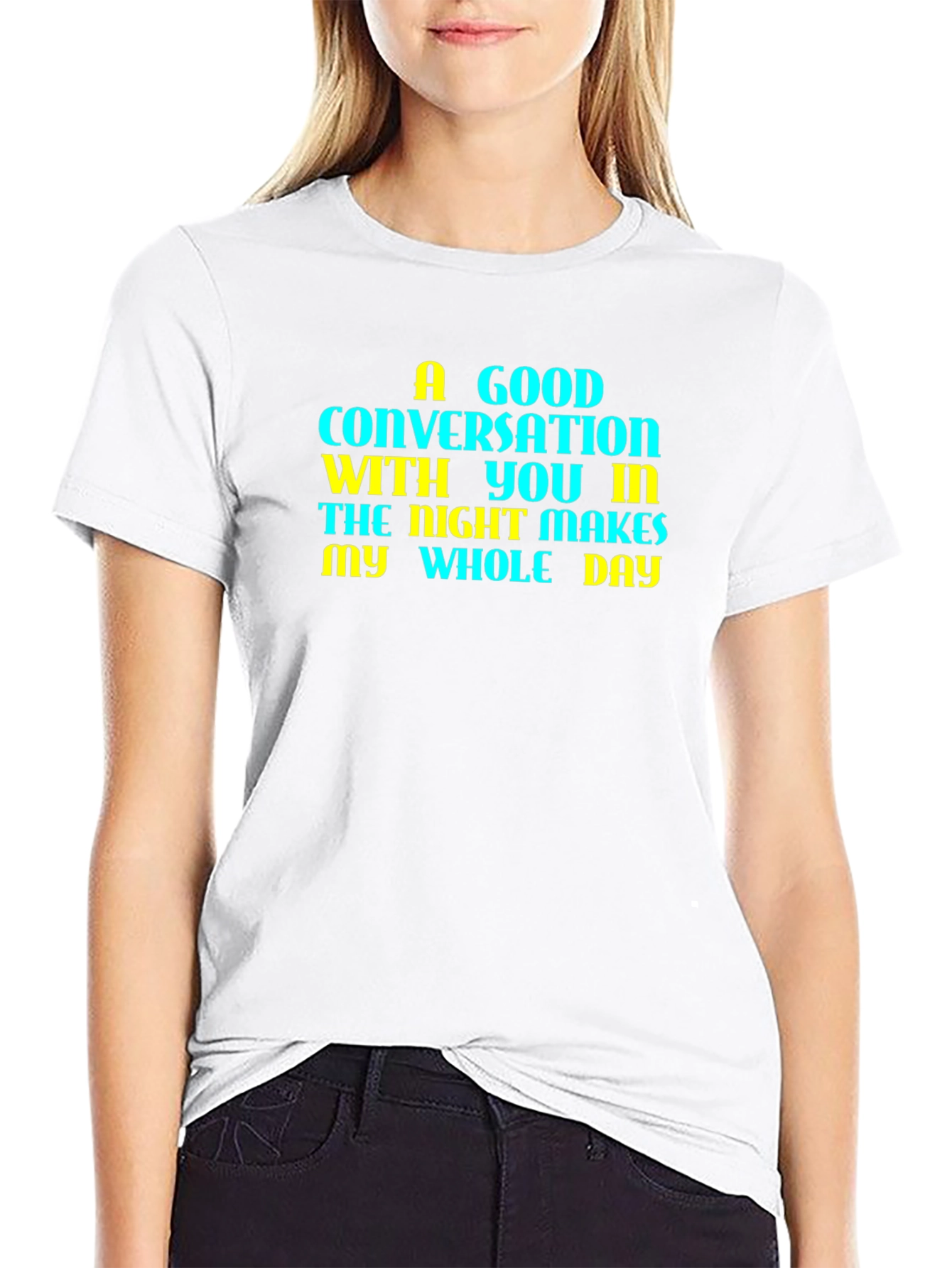 A Good Conversation Graphic Tee - Black