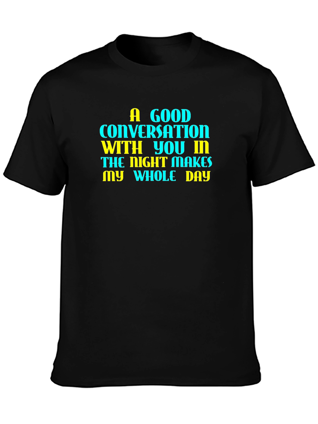 A Good Conversation Graphic Tee - Black