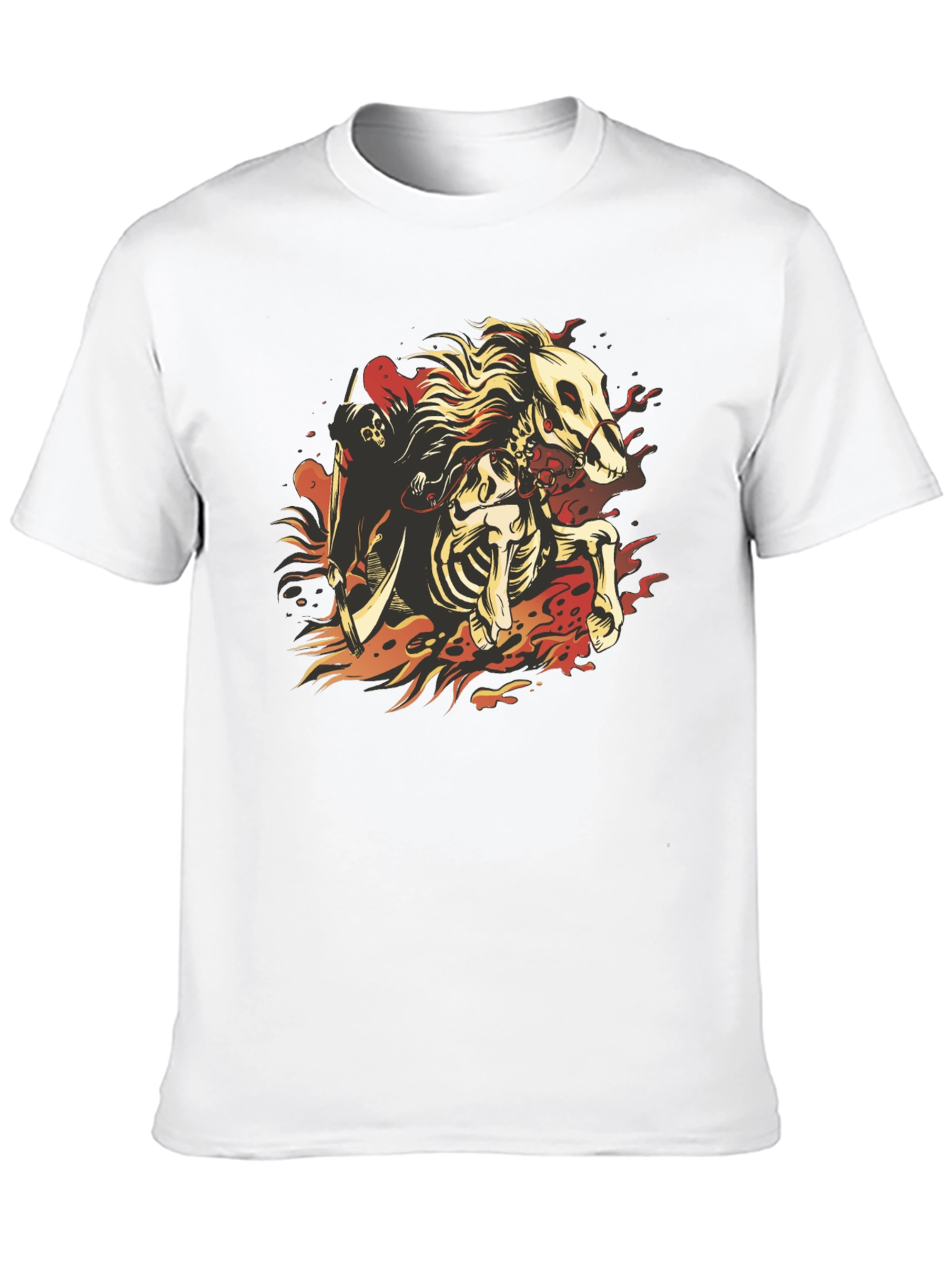 Grim Reaper Horseman Graphic T-Shirt