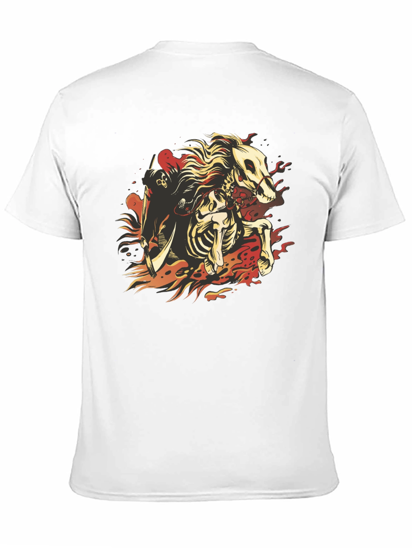 Grim Reaper Horseman Graphic T-Shirt