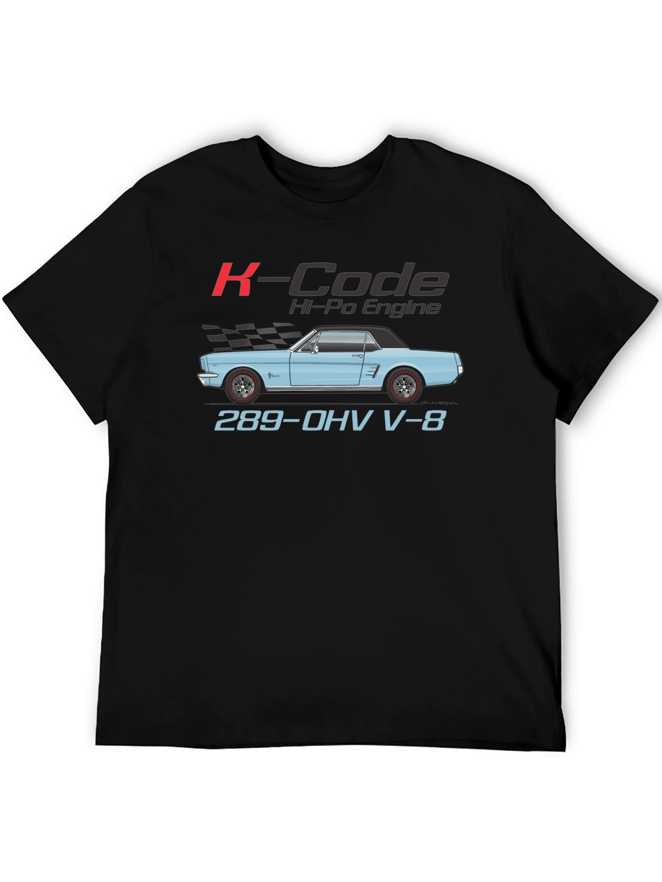 K-Code Mustang T-Shirt - 289 OHV V-8 Engine Tee