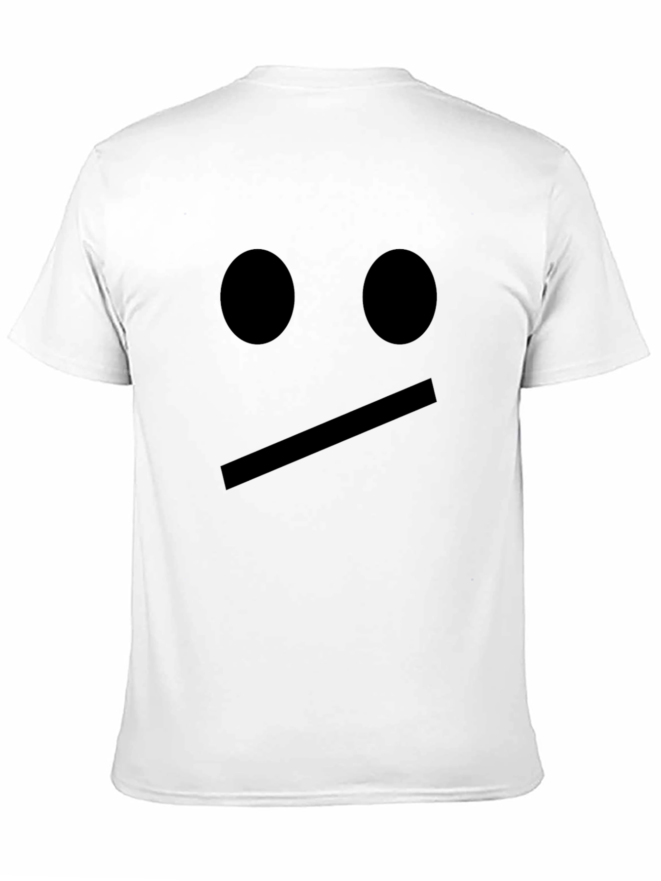 Minimalist Black T-Shirt with Simple Face Design