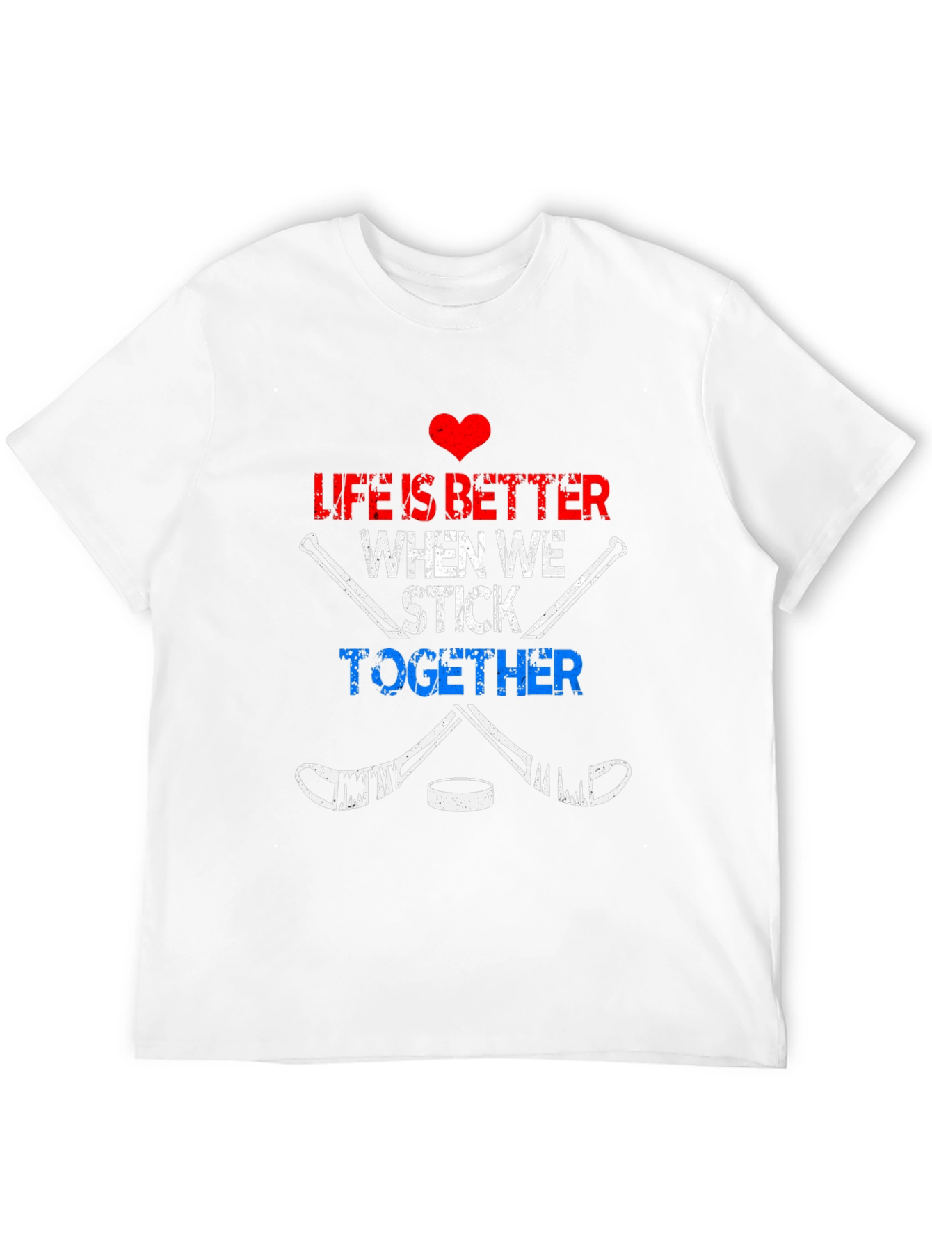 Hockey Lovers Graphic T-Shirt - Stick Together Tee