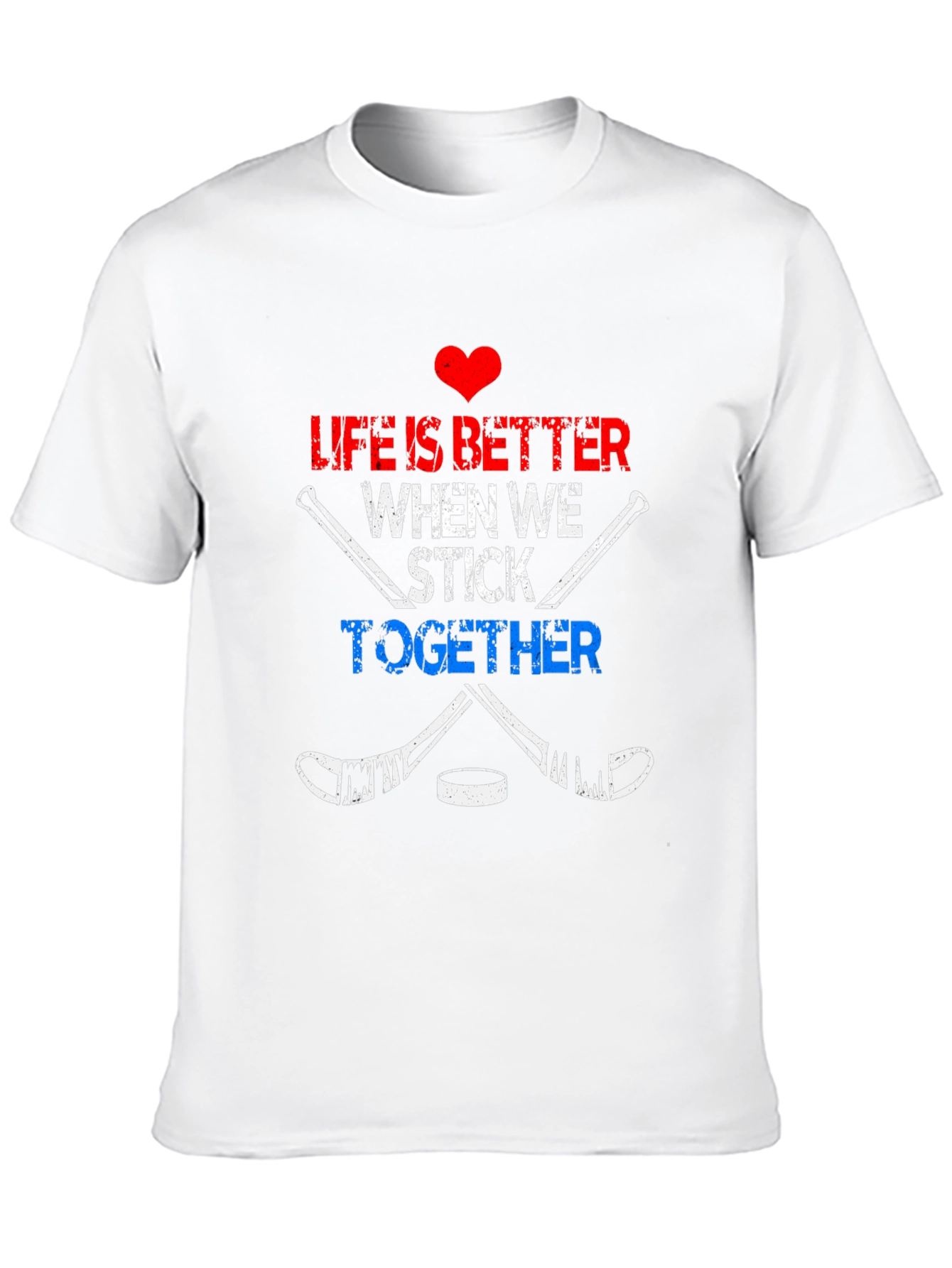 Hockey Lovers Graphic T-Shirt - Stick Together Tee