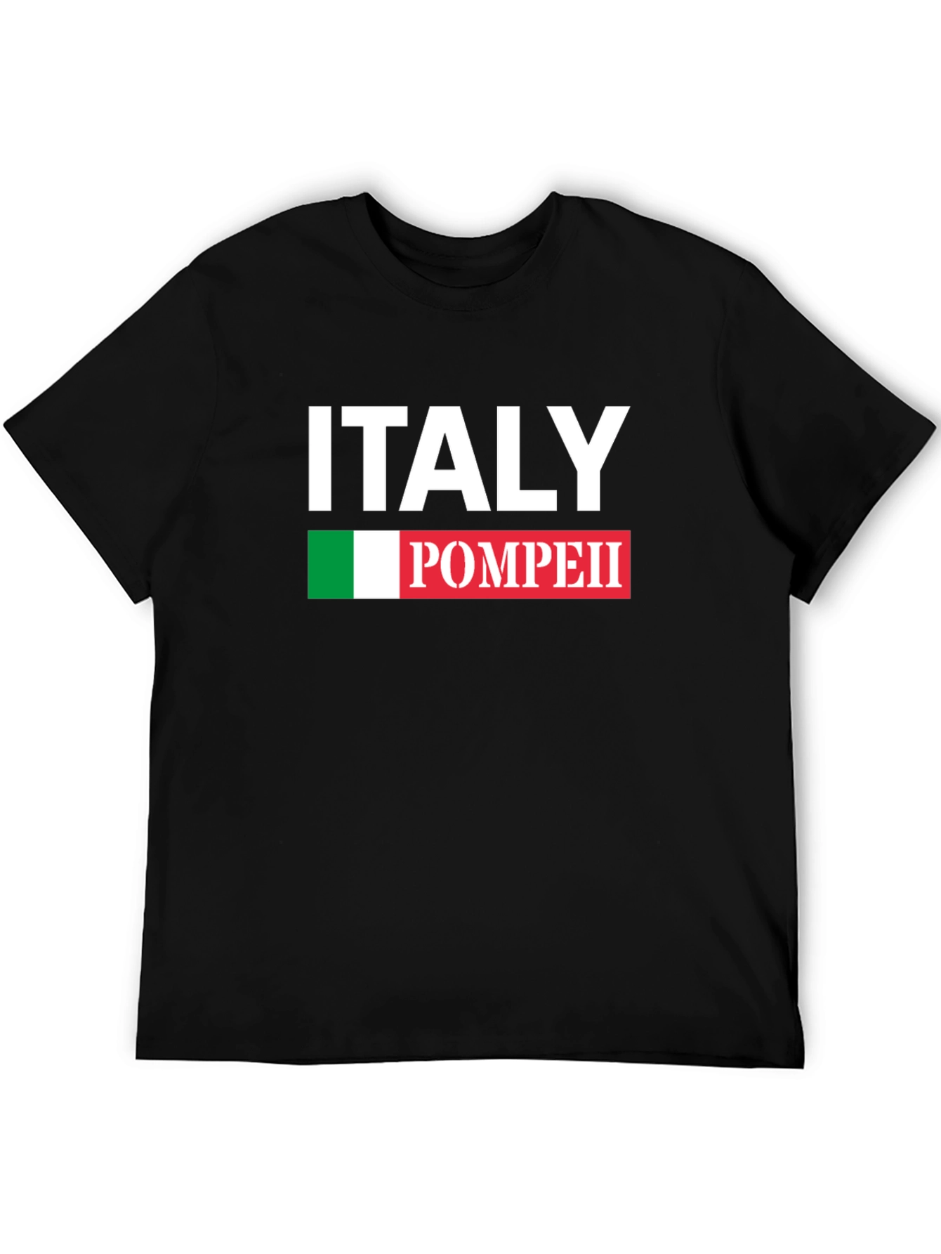 Italy Pompeii Black Graphic T-Shirt