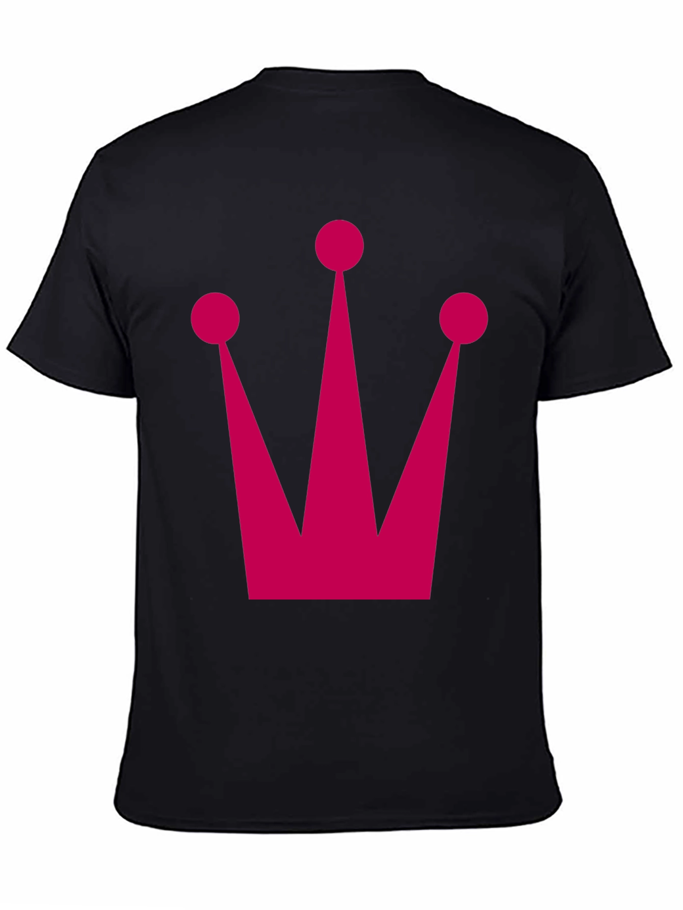 Crown Graphic Tee - Pink Graphic on Black