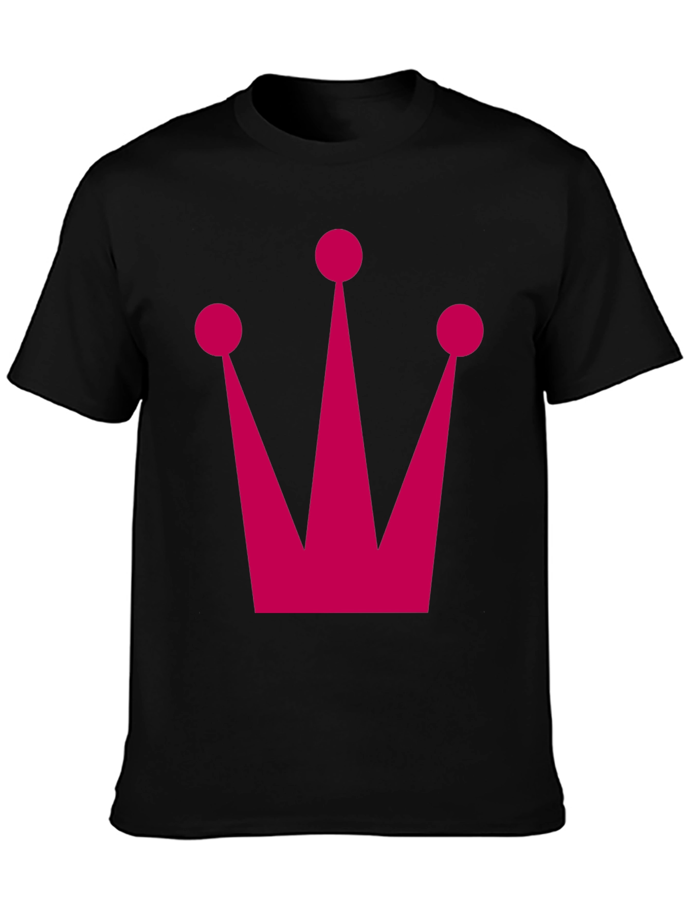 Crown Graphic Tee - Pink Graphic on Black