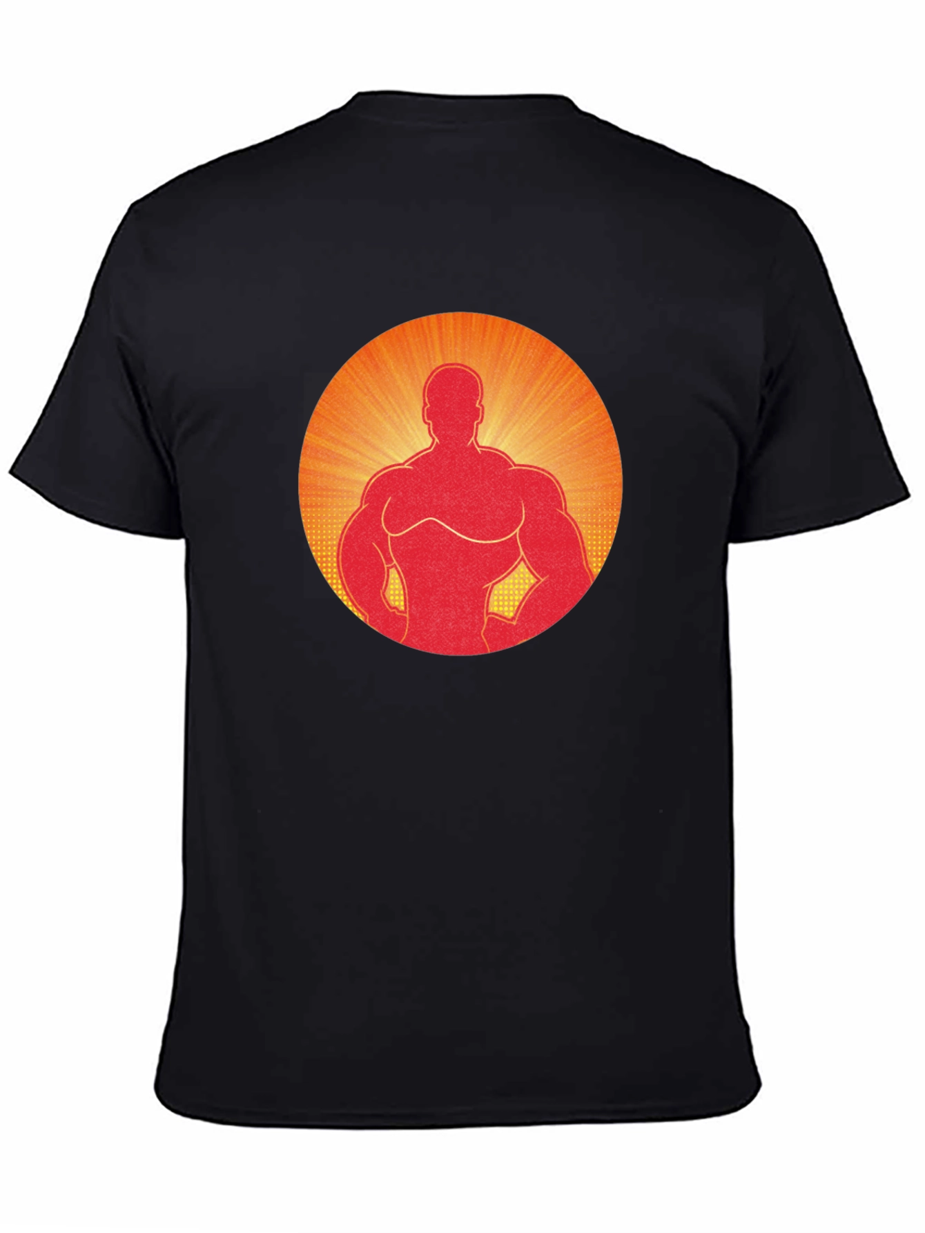 Muscle Man Graphic Tee - Black Cotton Blend