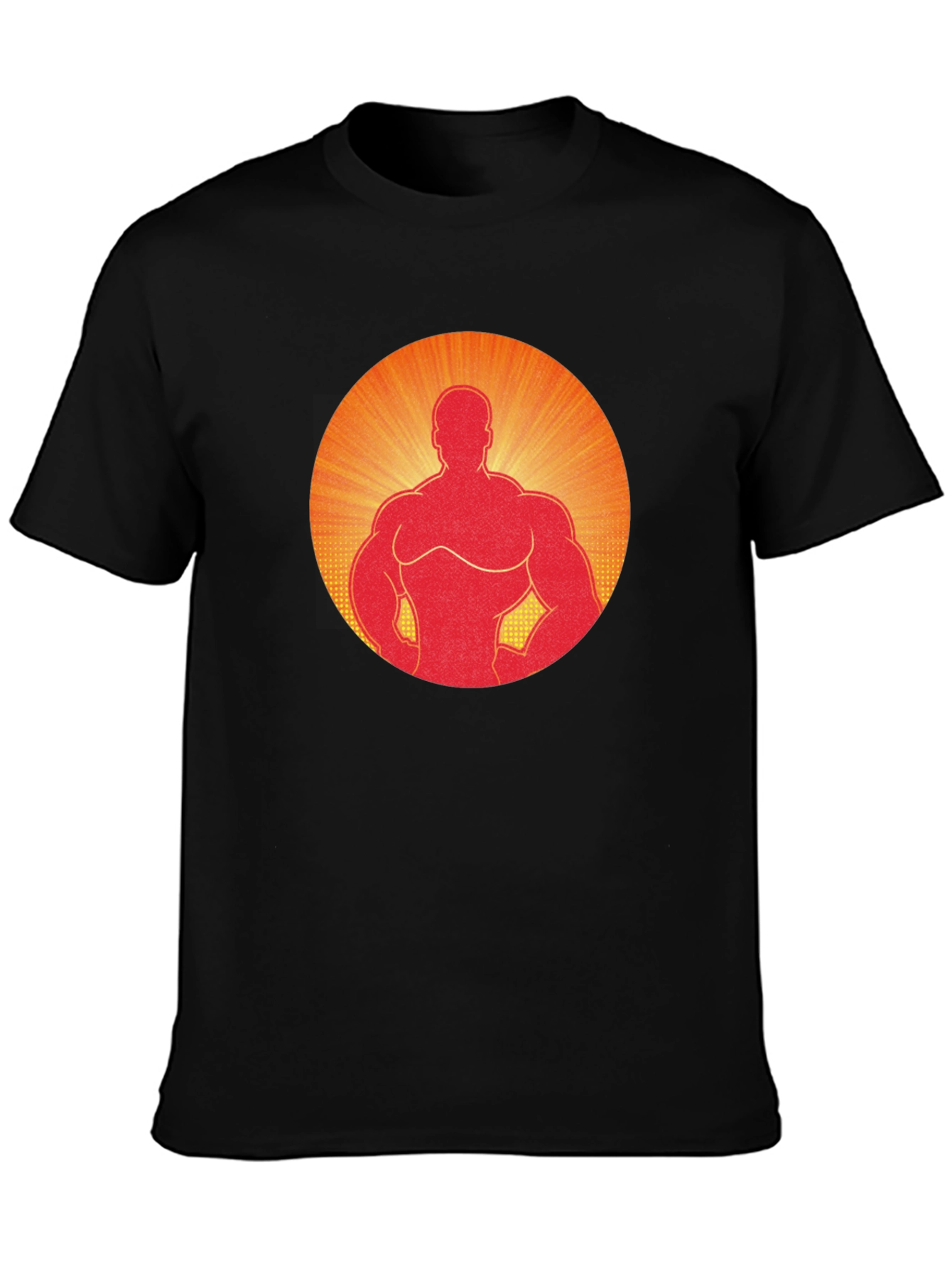 Muscle Man Graphic Tee - Black Cotton Blend