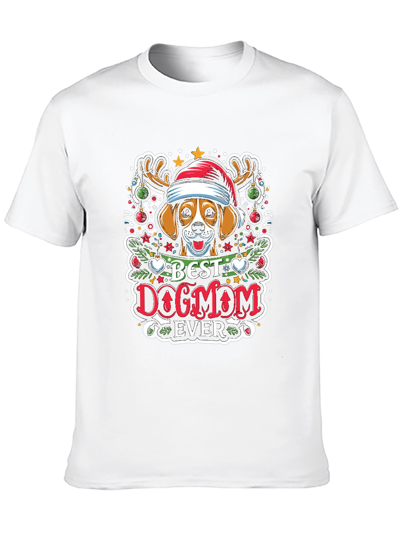 Best Dog Mom Ever Holiday T-Shirt