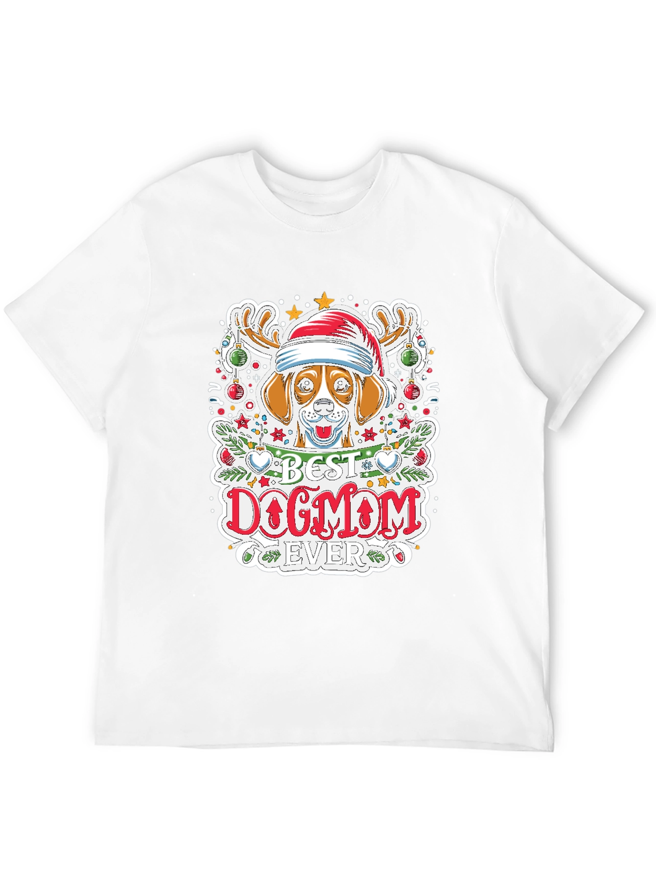 Best Dog Mom Ever Holiday T-Shirt