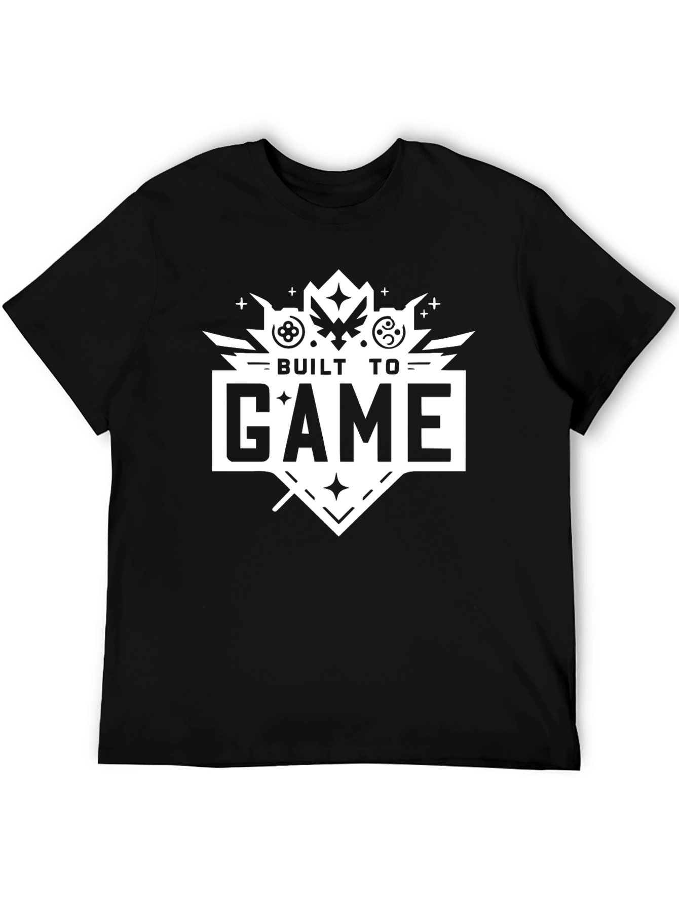Built to Game Black T-Shirt - Gamer Apparel