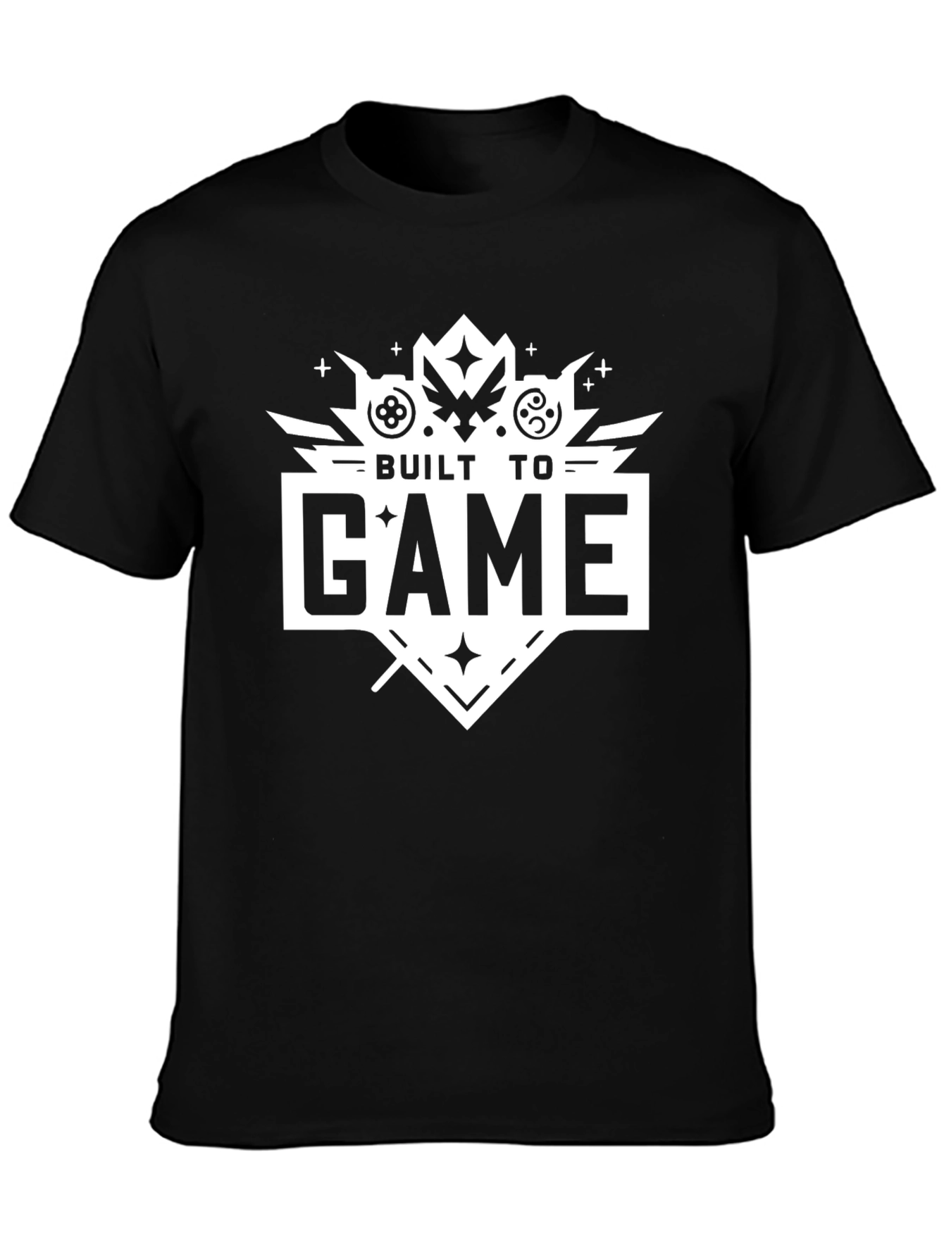 Built to Game Black T-Shirt - Gamer Apparel